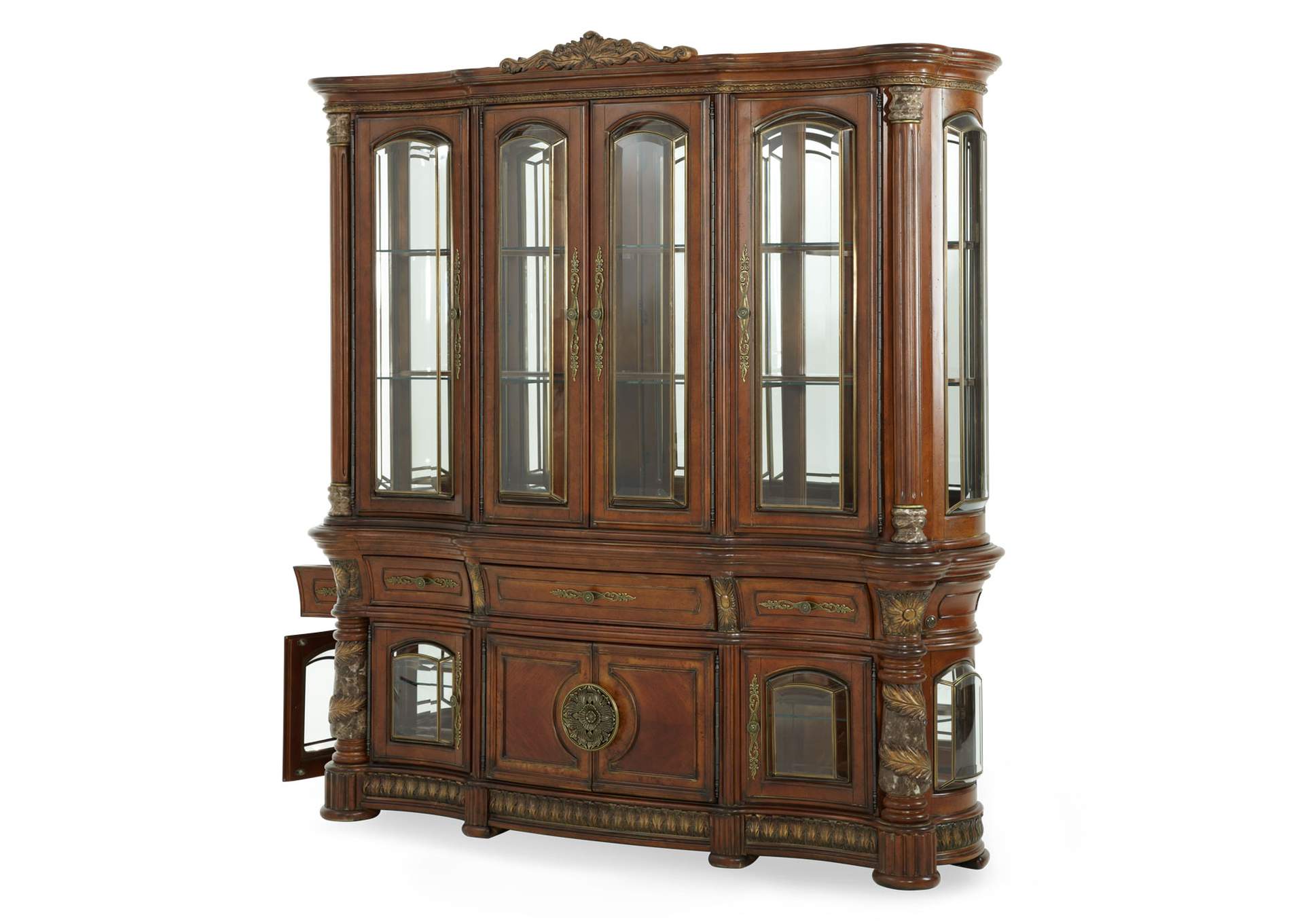 Villa Valencia China Buffet Cabinet - Classic Chestnut image 3