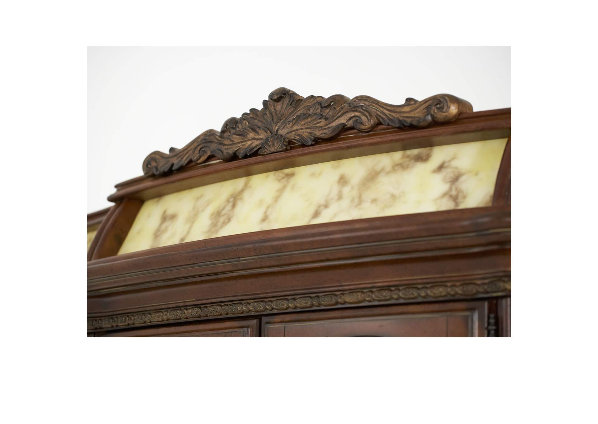 Villa Valencia China Buffet with Lighted Top - Classic Chestnut image 5