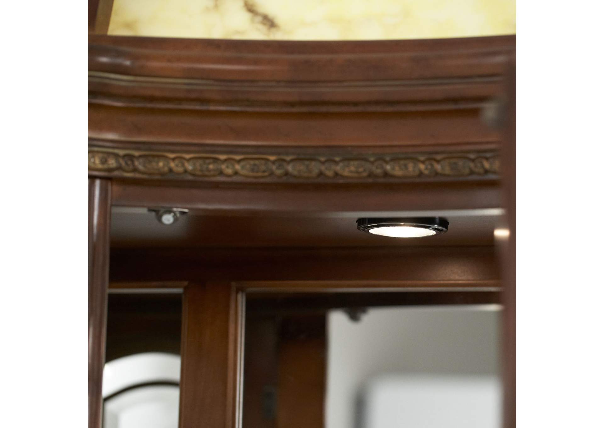 Villa Valencia China Buffet with Lighted Top - Classic Chestnut image 6