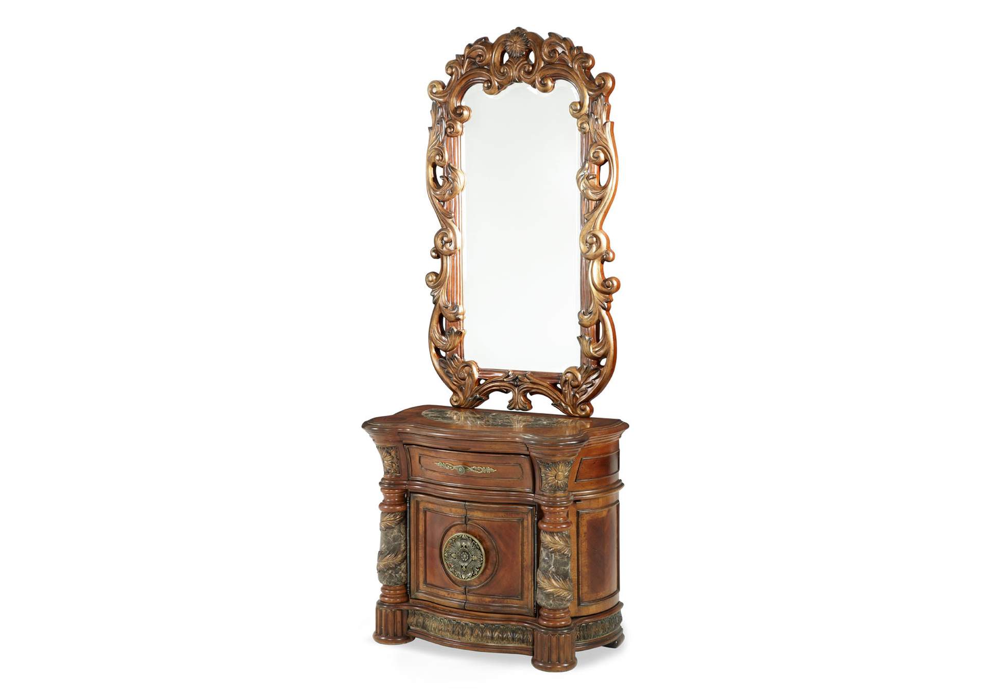Villa Valencia Bedside Chest with Mirror - Classic Chest image 1