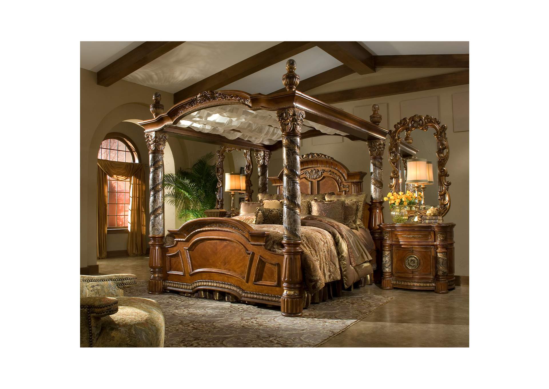 Villa Valencia Bedside Chest with Mirror - Classic Chest image 7