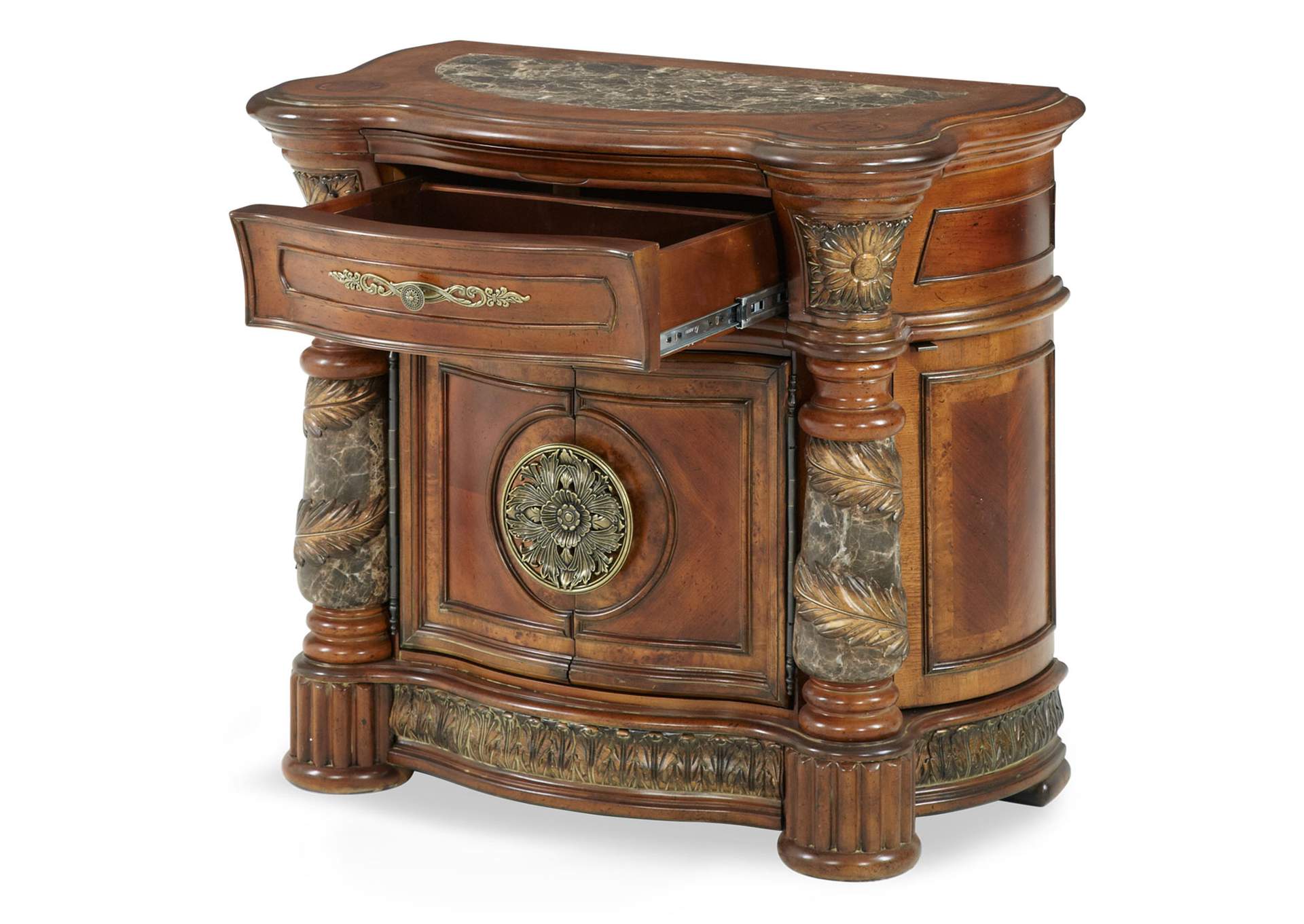 Villa Valencia Bedside Chest - Classic Chestnut image 4