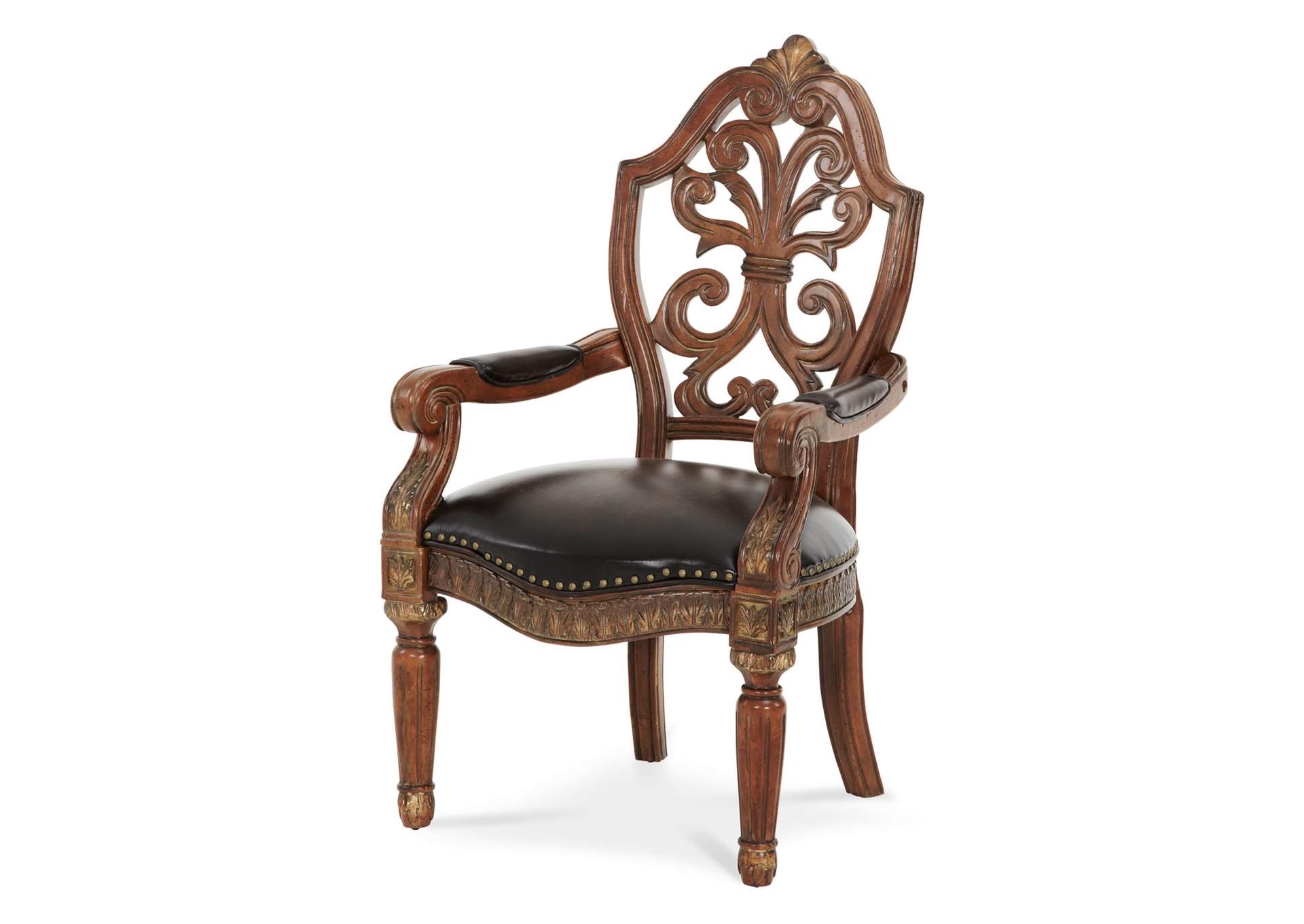 Villa Valencia Pull-Up Desk Arm Chair - Classic Chestnut image 1