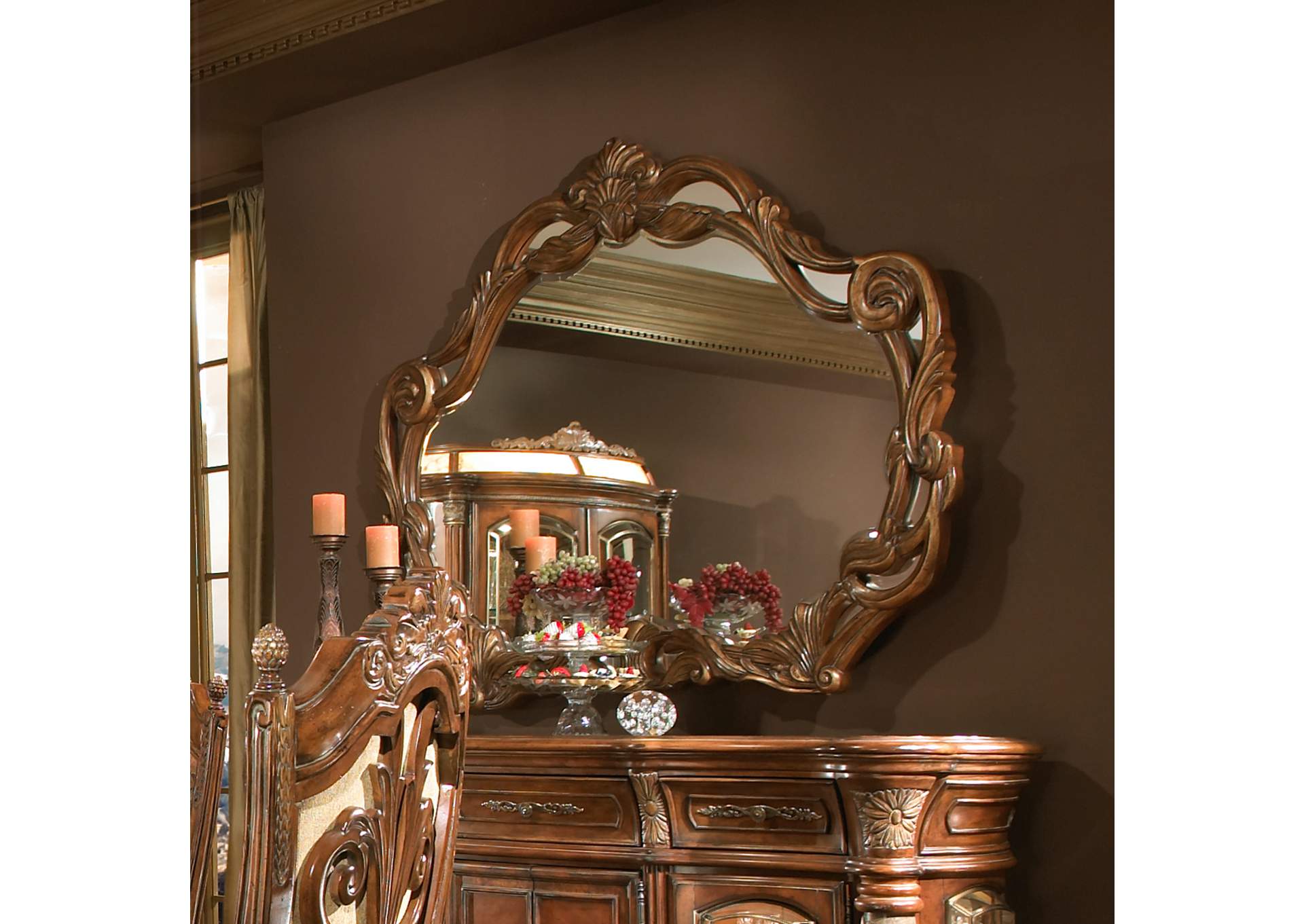 Villa Valencia Sideboard Mirror - Classic Chestnut image 7