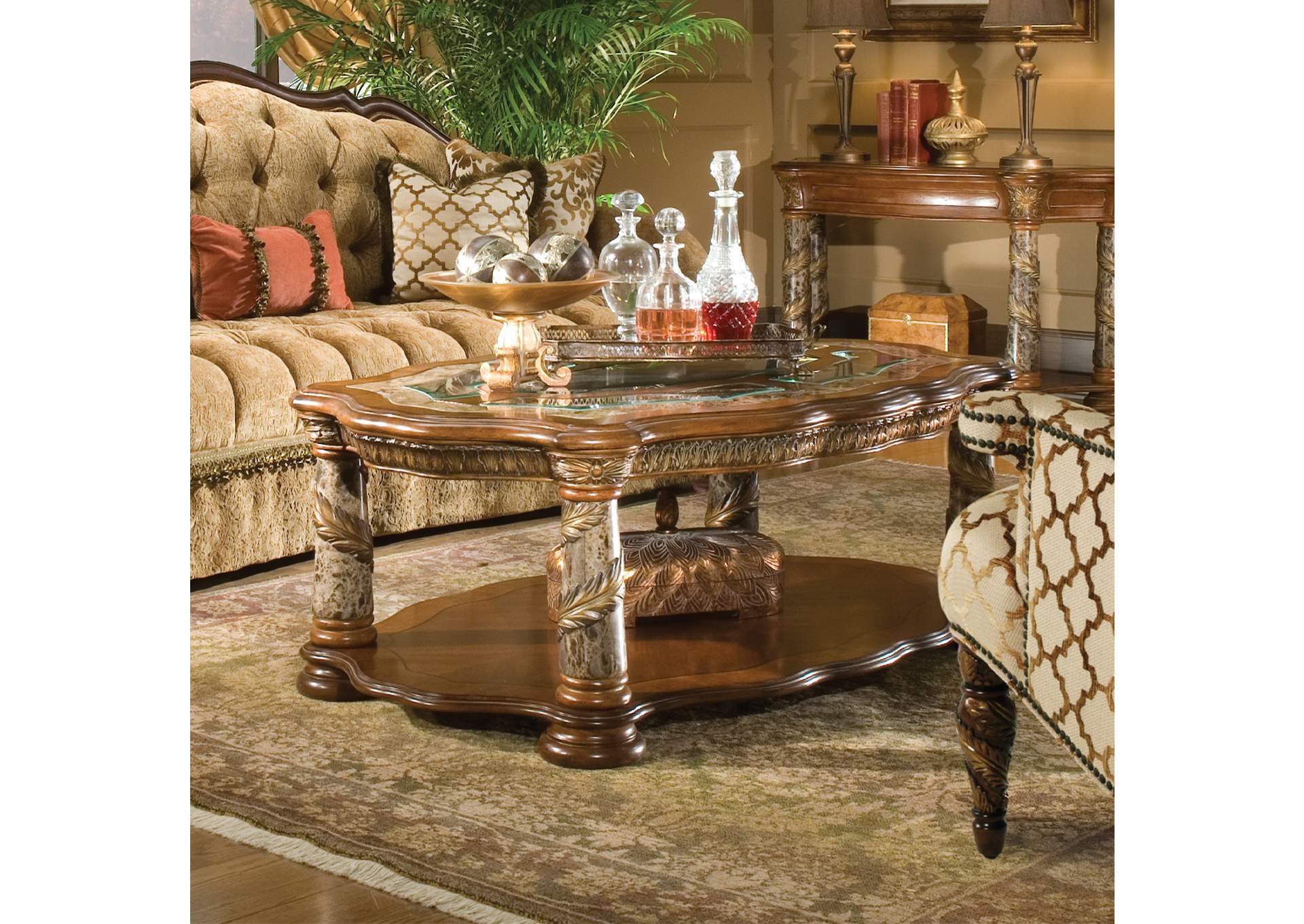 Villa Valencia Cocktail Table - Classic Chestnut image 7