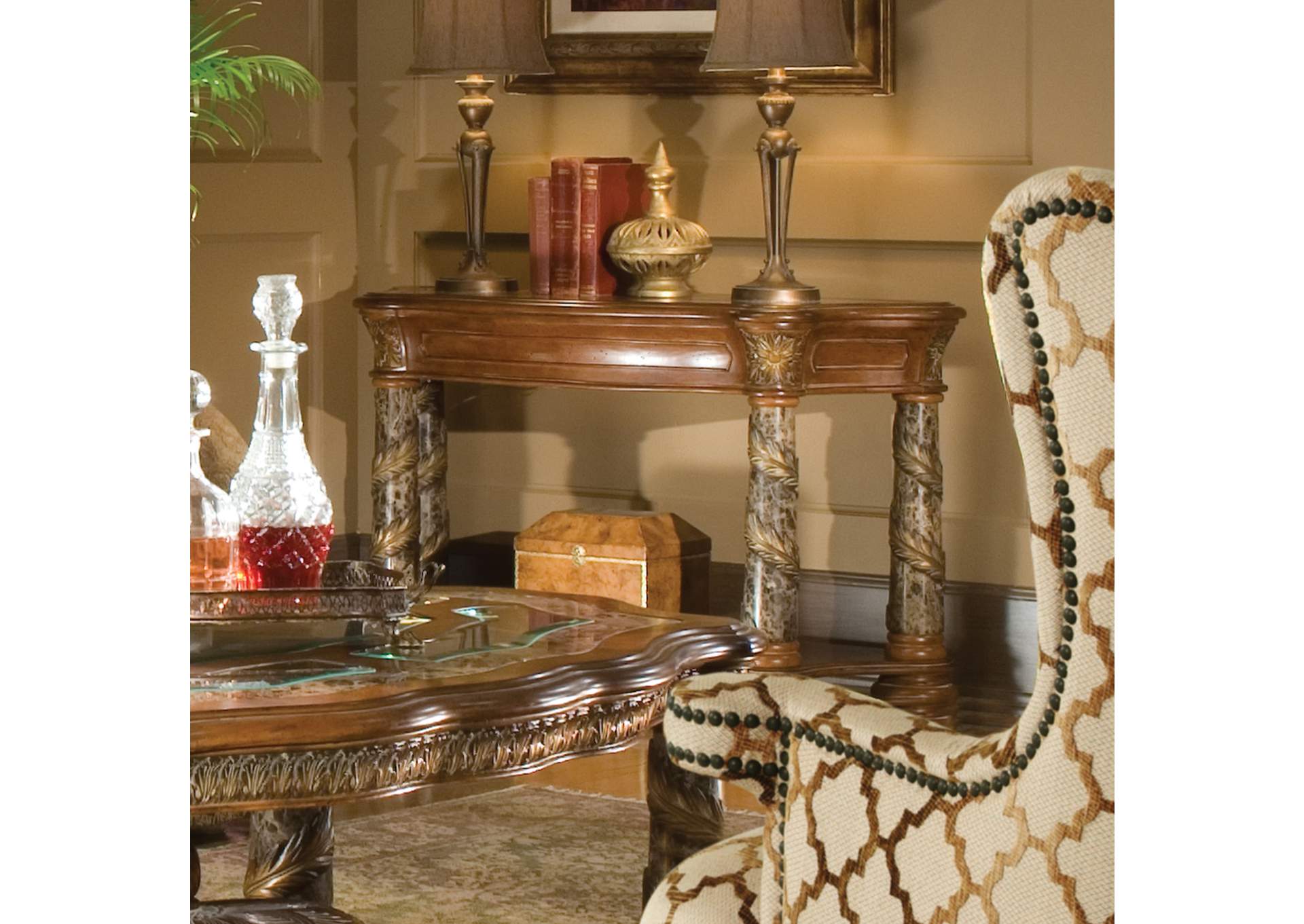 Villa Valencia Sofa Table - Classic Chestnut image 5