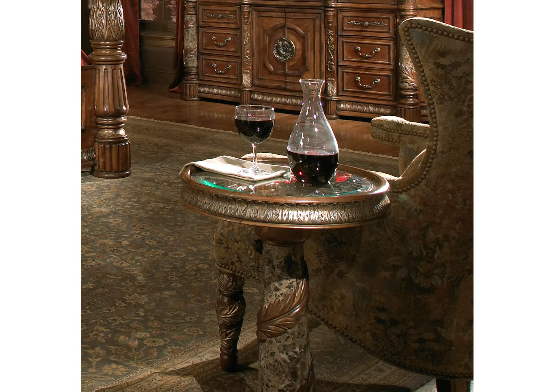 Villa Valencia Chair Side Table - Classic Chestnut image 6