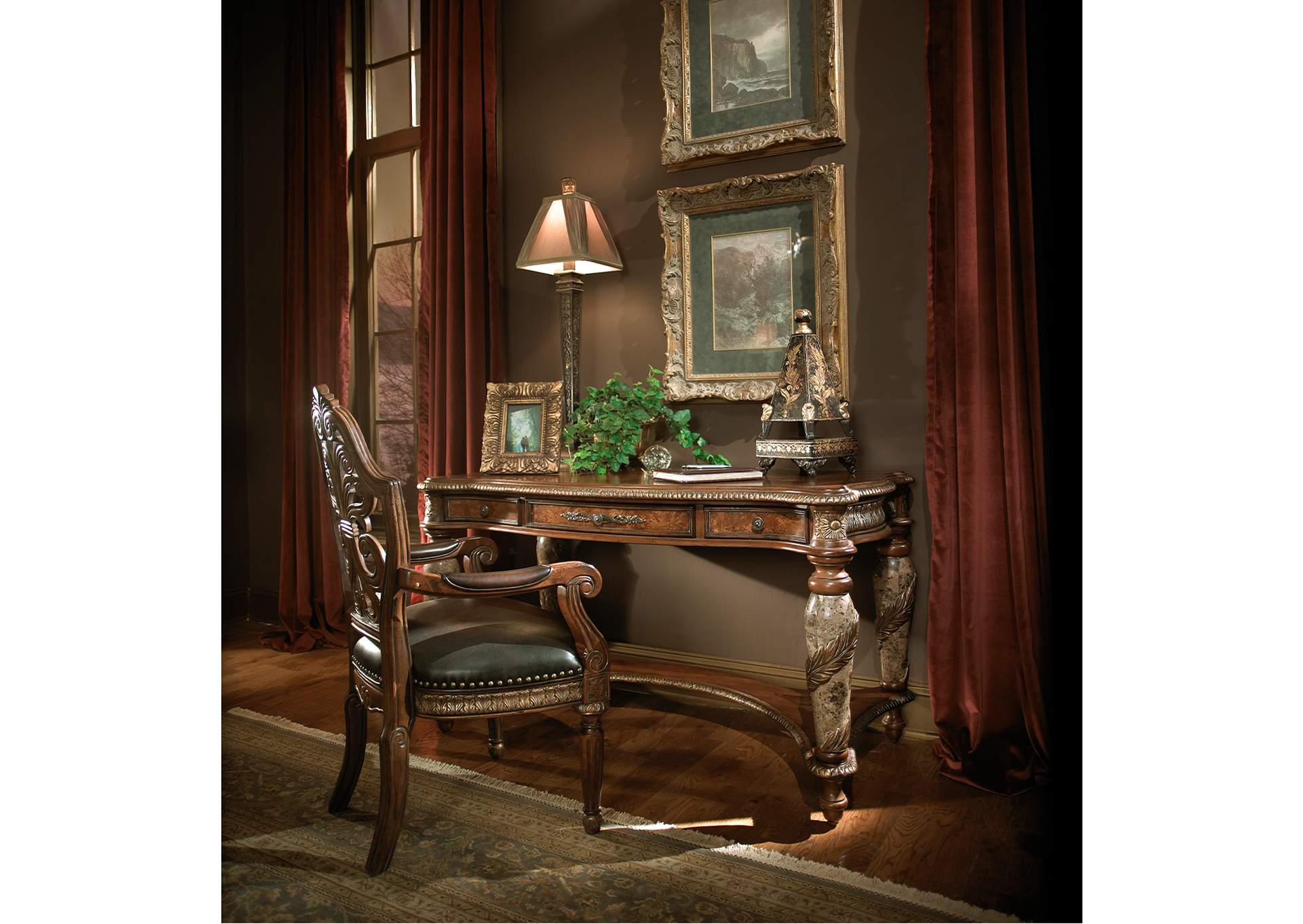 Villa Valencia Writing Desk - Classic Chestnut image 8