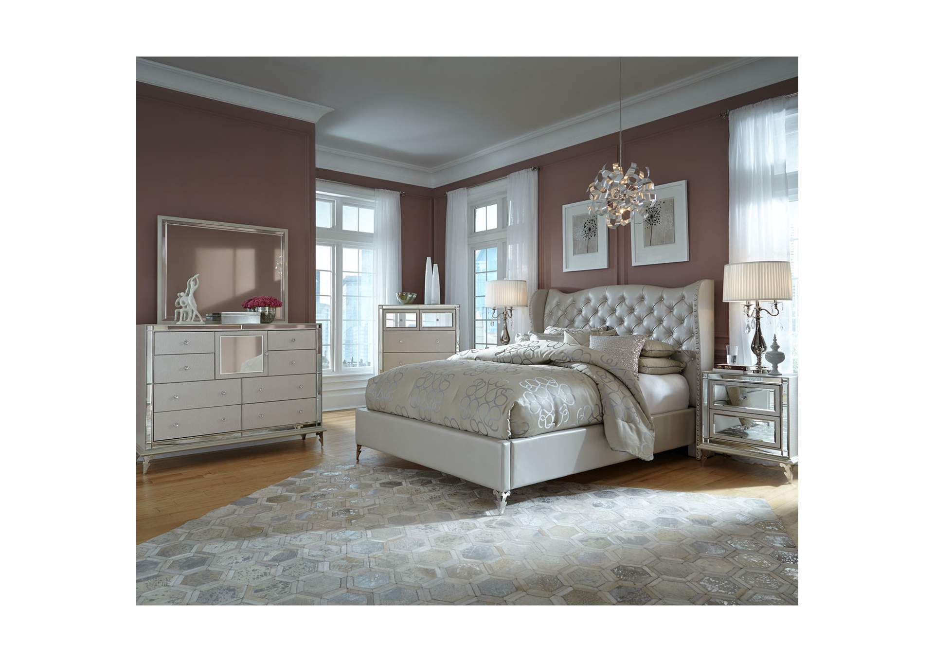 Hollywood Loft California King Bed - Frost image 4