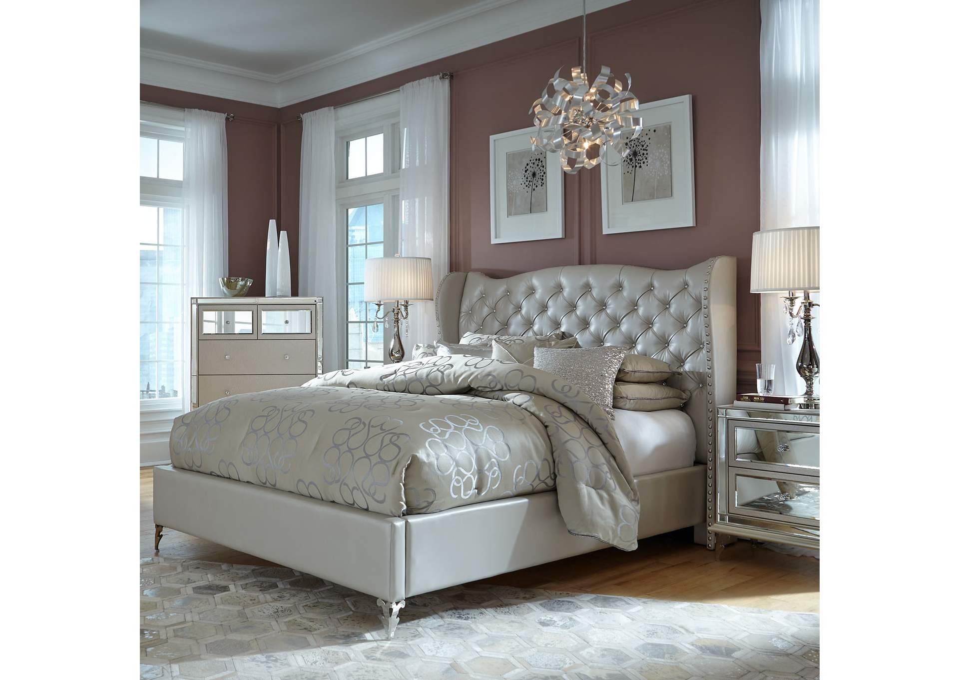 Hollywood Loft California King Bed - Frost image 5