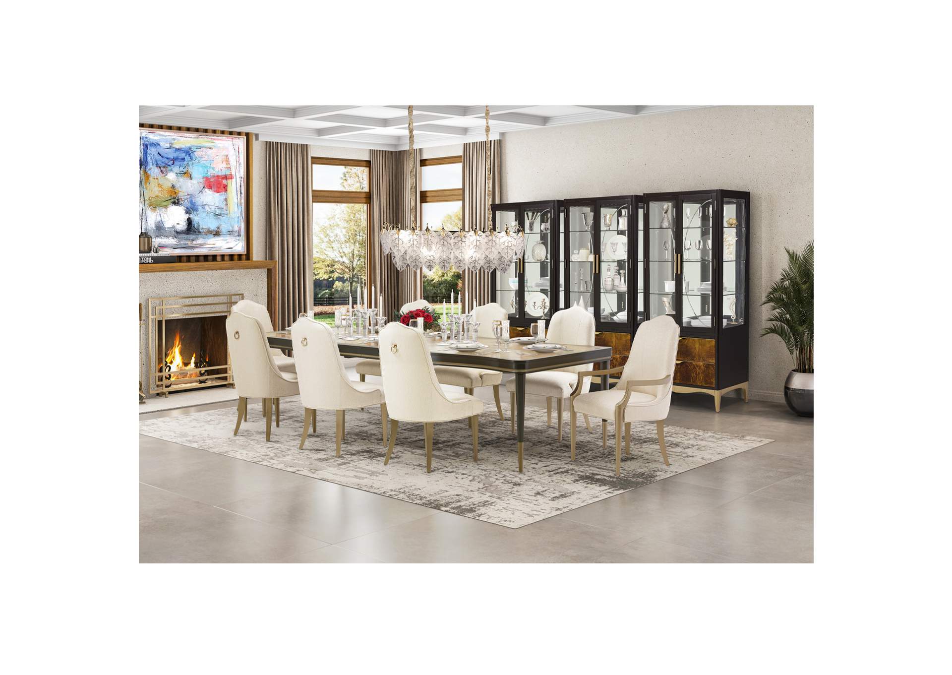 Malibu Crest Rectangular Dining Table - Crotch Mahogany image 9