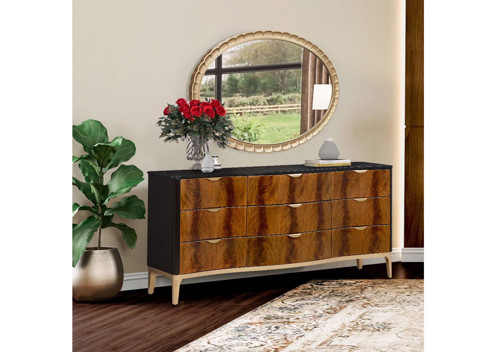 Malibu Crest Dresser - Crotch Mahogany image 4