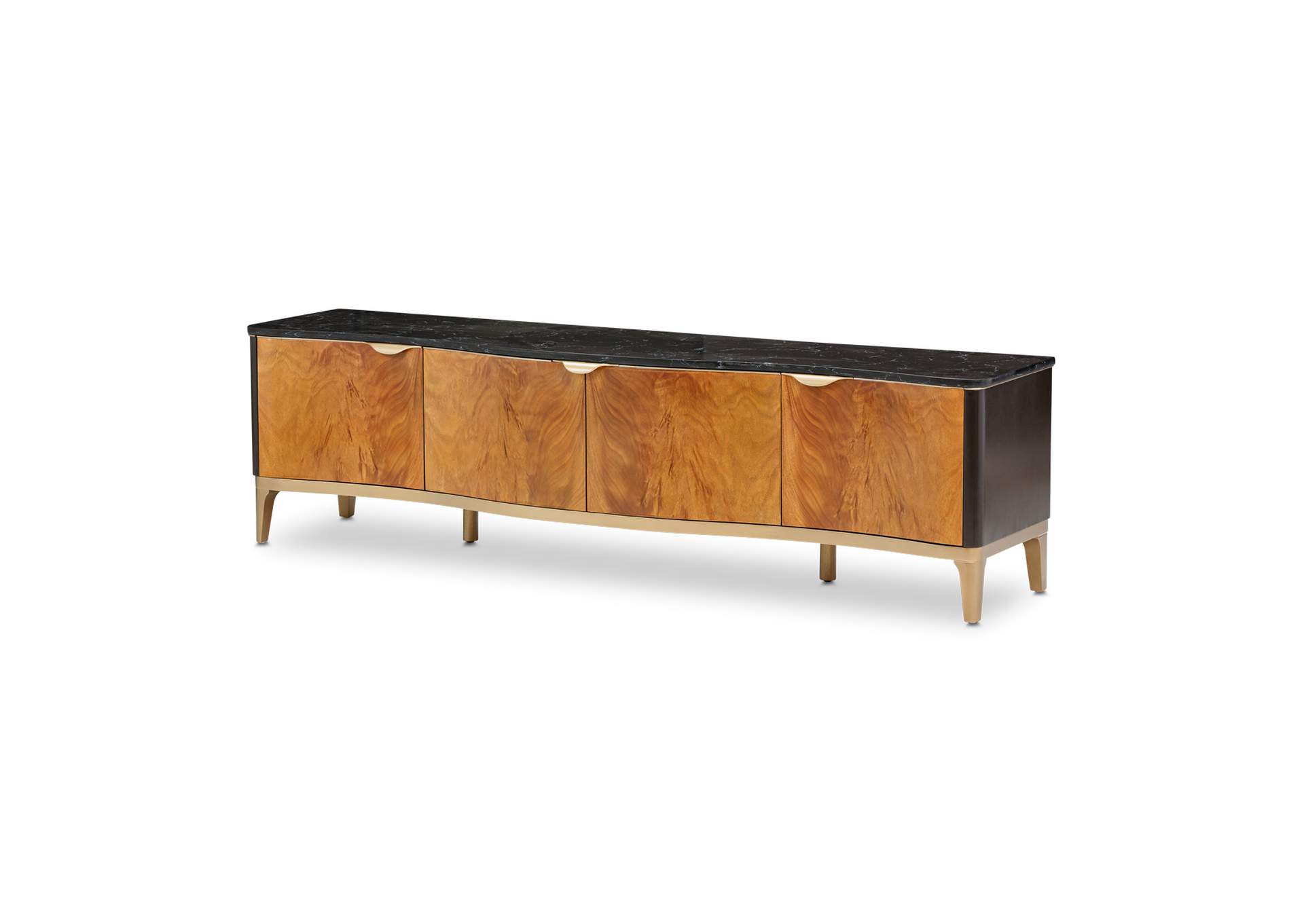 Malibu Crest TV Console - Crotch Mahogany image 1