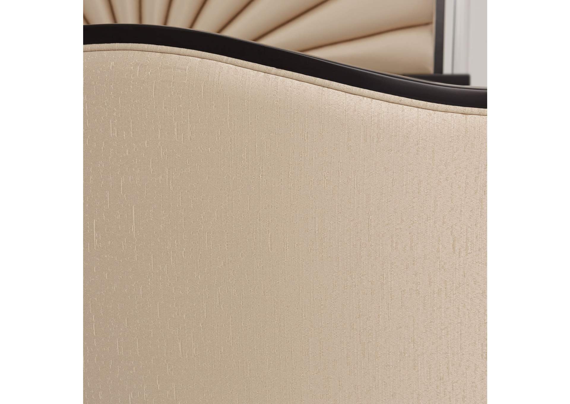Malibu Crest Eastern King Scalloped Poster Bed - Sand/Dark Espresso