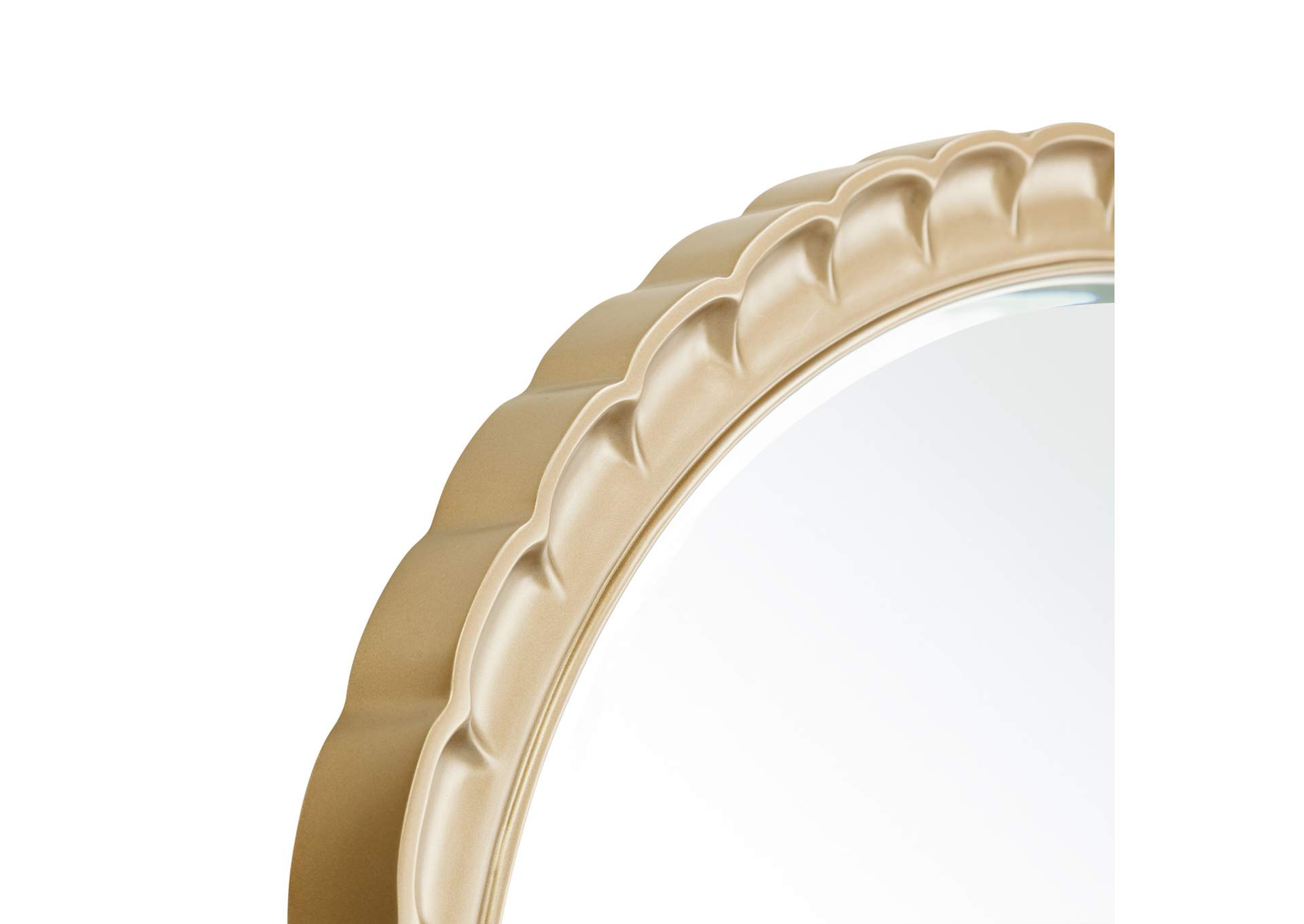Malibu Crest Oval Wall Mirror - Burnished Gold