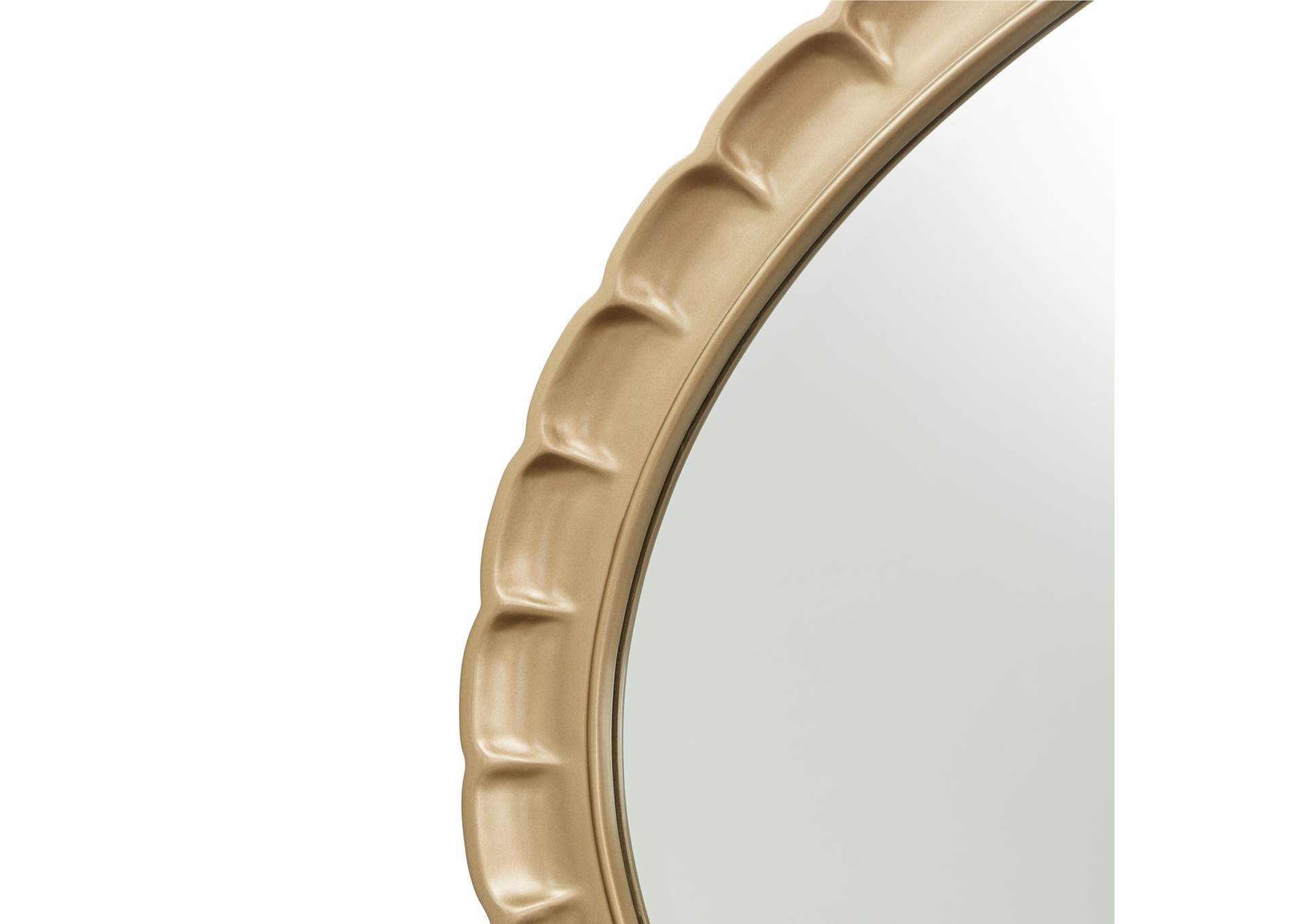 Malibu Crest Oval Wall Mirror - Burnished Gold