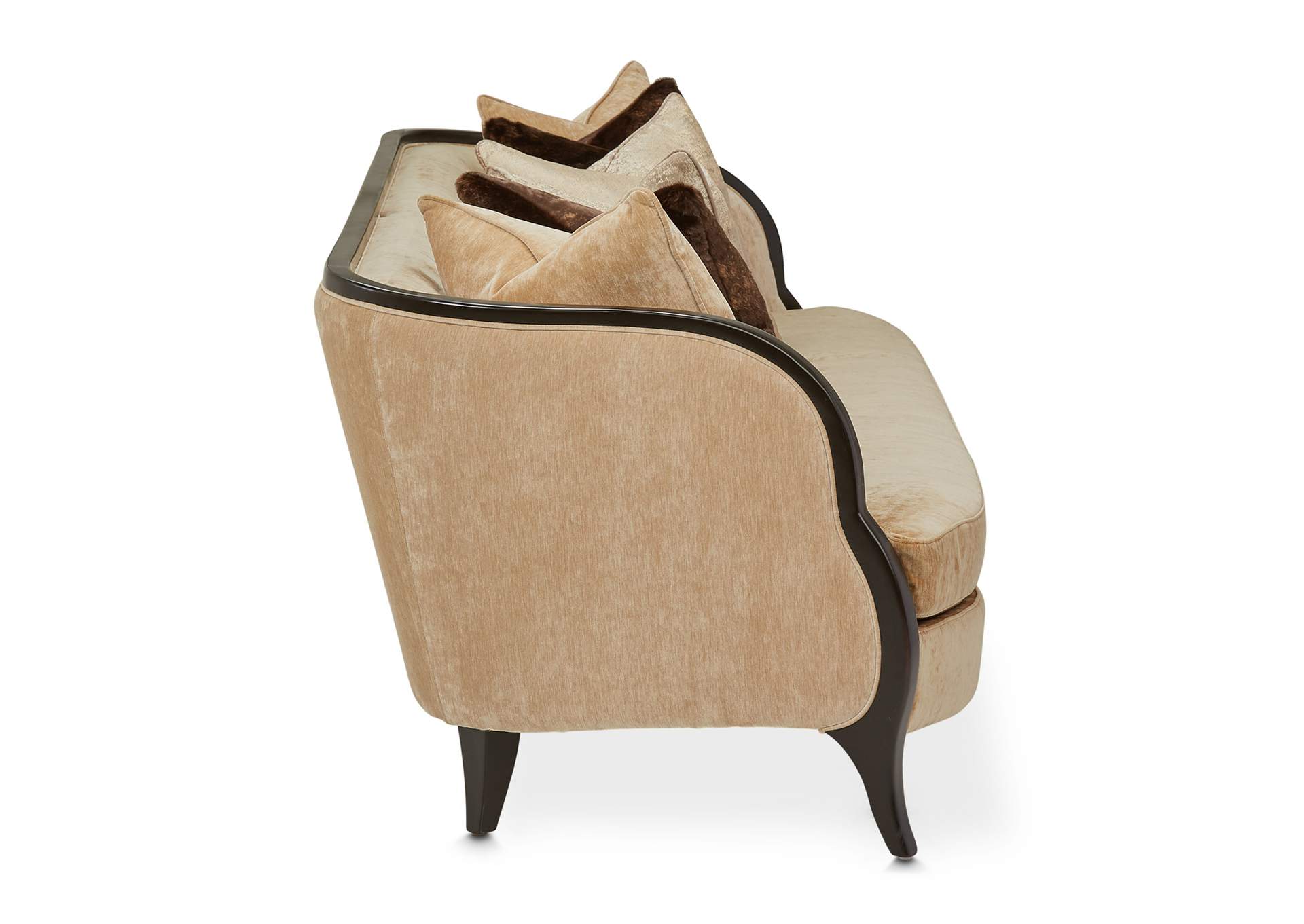 Malibu Crest Sofa - Honey/Dark Espresso