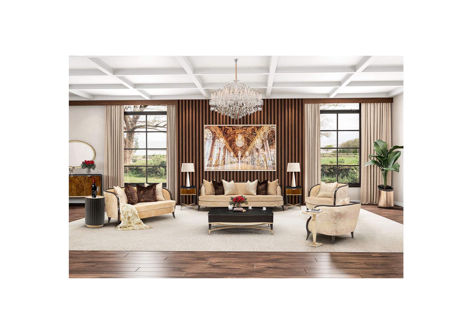 Malibu Crest Sofa - Honey and Dark Espresso image 9