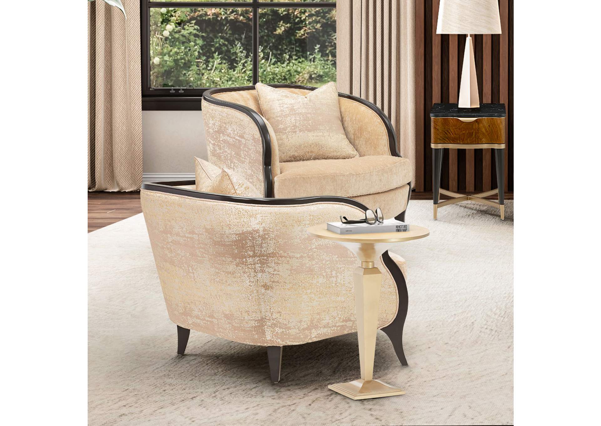 Malibu Crest Accent Chair - Honey and Dark Espresso image 17