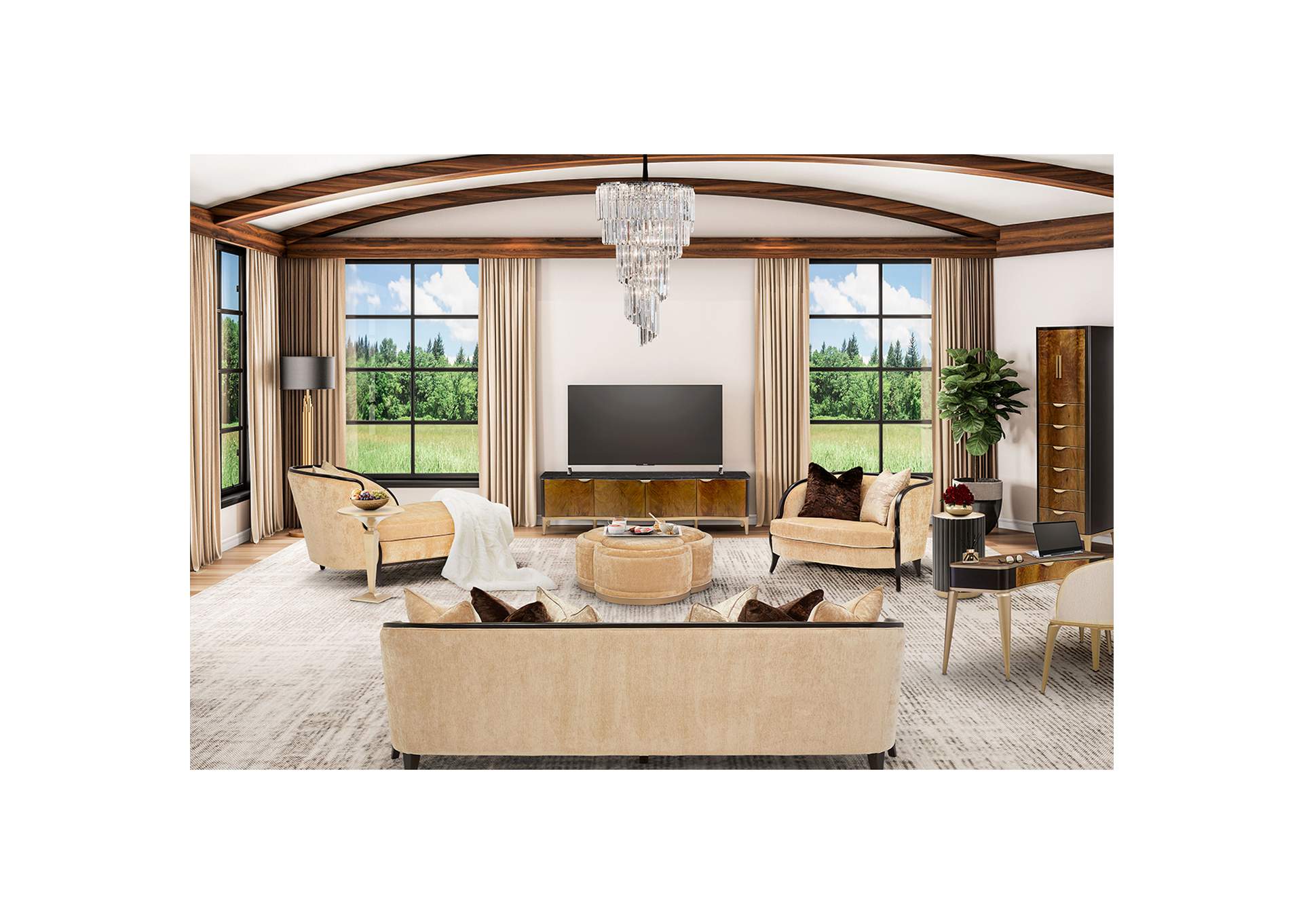 Malibu Crest Chaise - Honey and Dark Espresso image 11