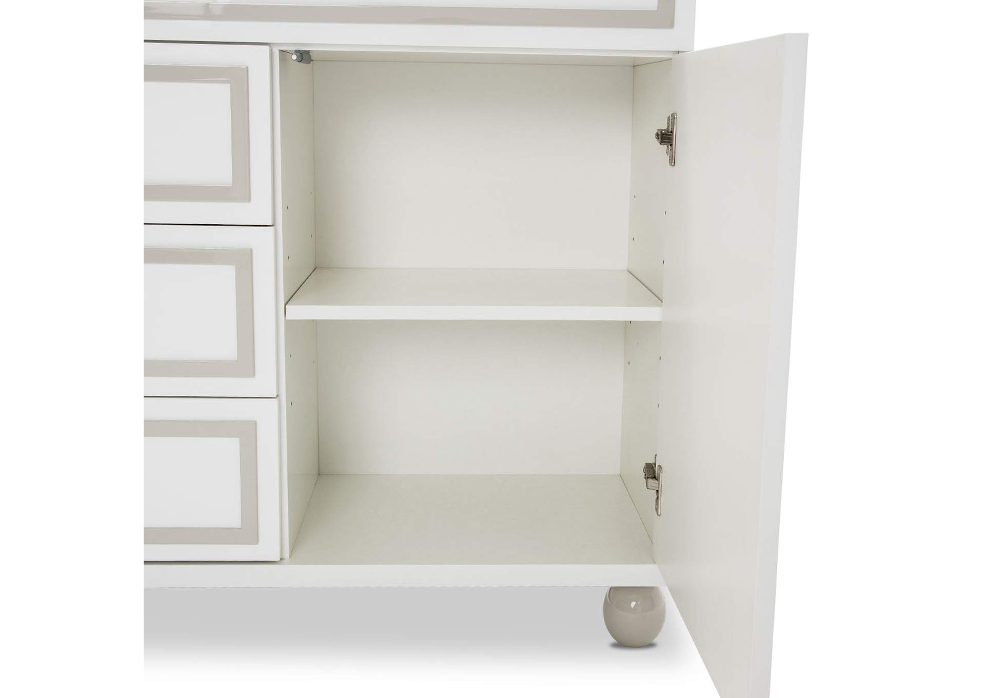 Sky Tower Dresser With Mirror - Cloud White
