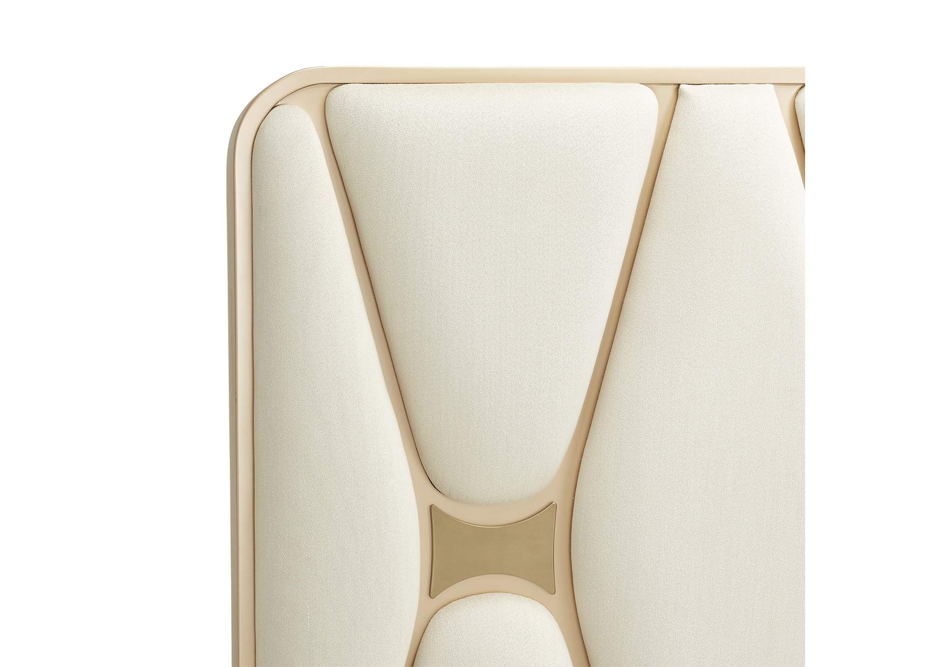 La Rachelle California King Upholstered Panel Bed - Champagne image 5