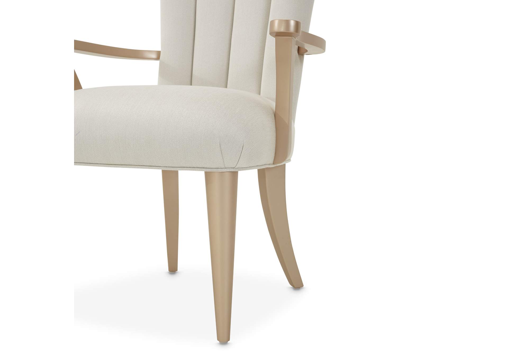 La Rachelle Dining Arm Chair - Icicle and Champagne