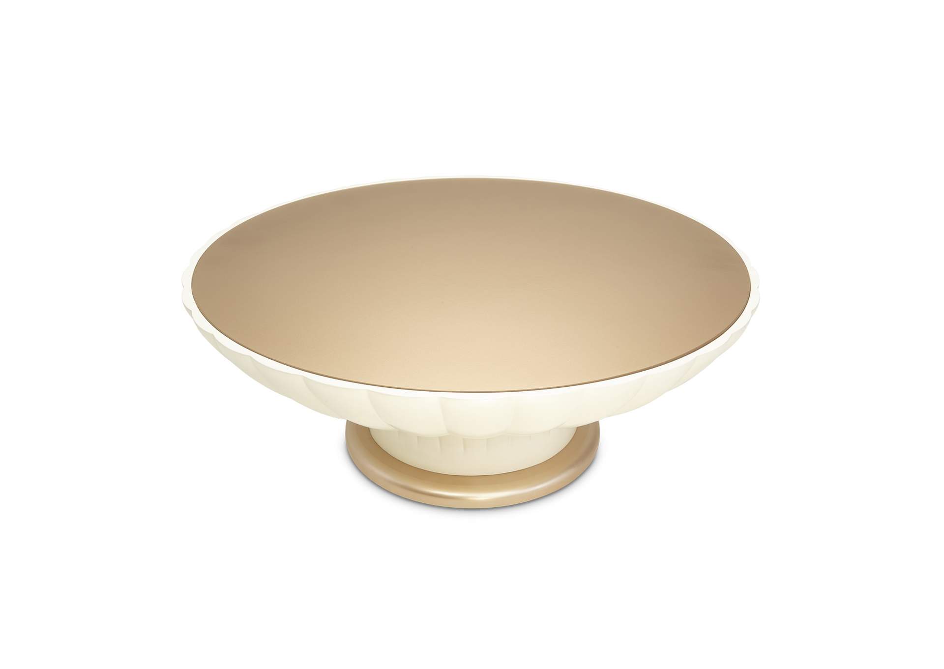 La Rachelle Scalloped Round Cocktail Table - Champagne image 4