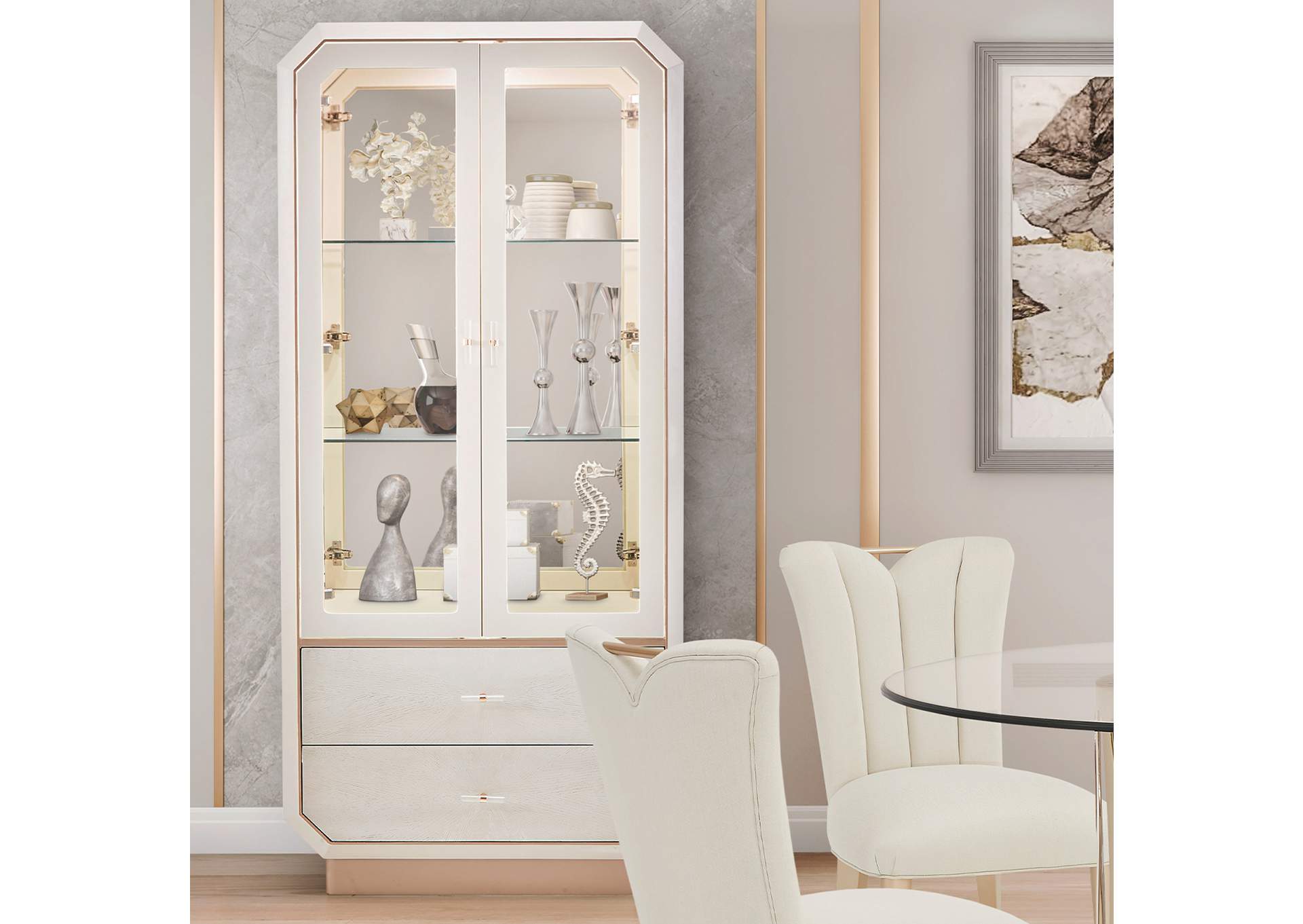 La Rachelle Display Cabinet - Champagne image 9