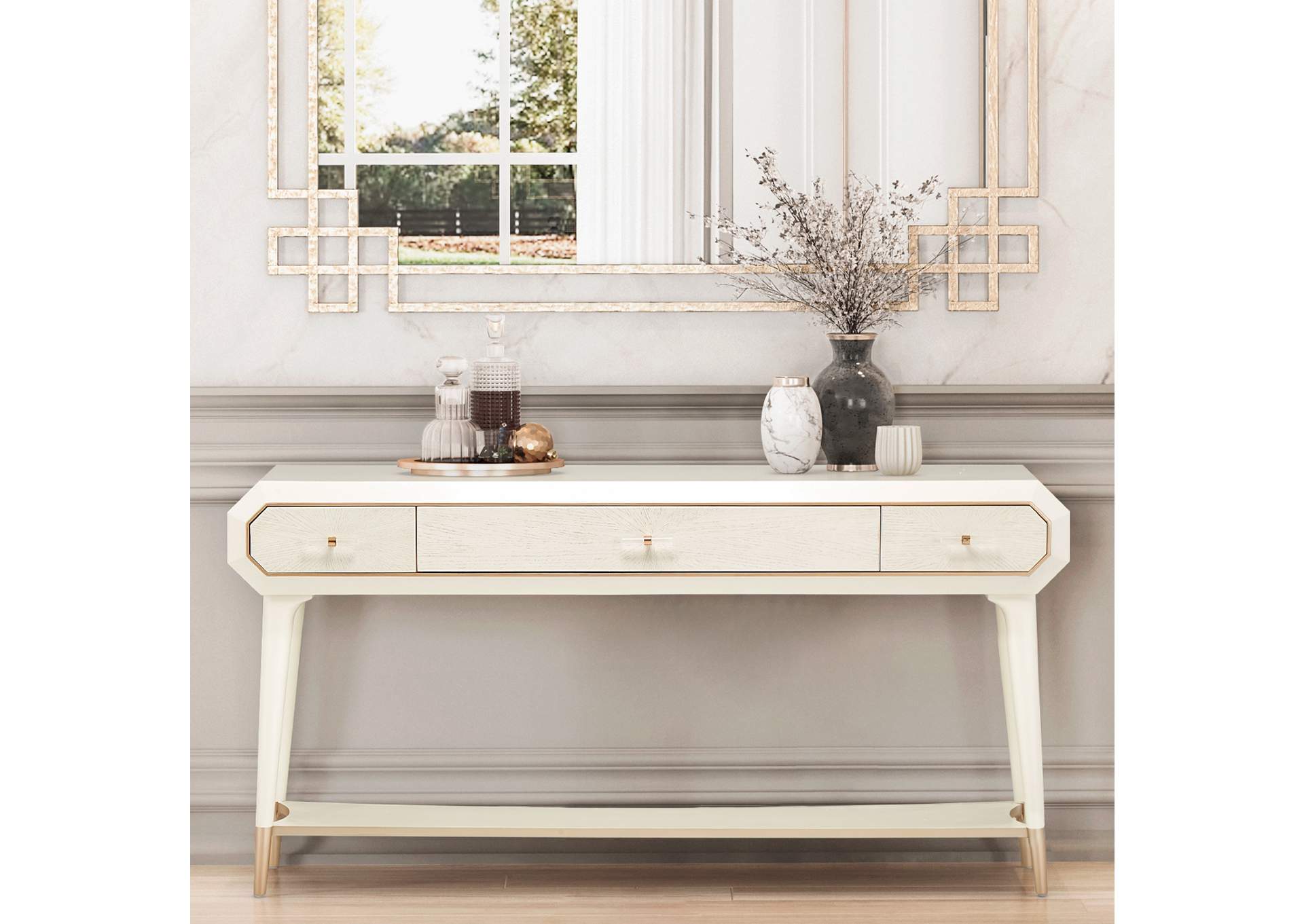 La Rachelle Console Table - Champagne image 11