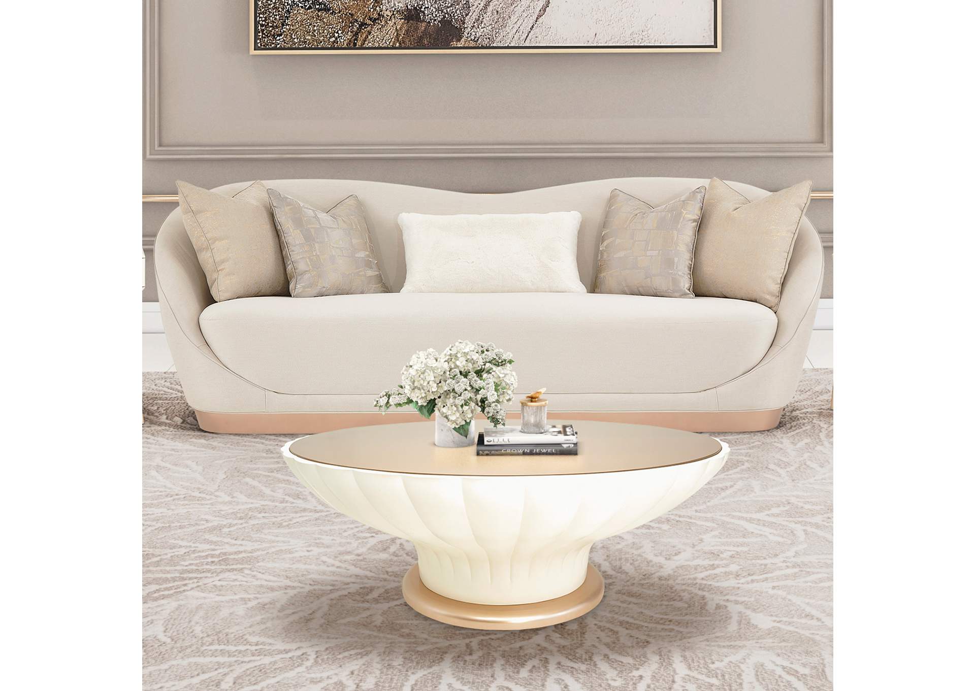 La Rachelle Sofa - Icicle and Champagne image 9