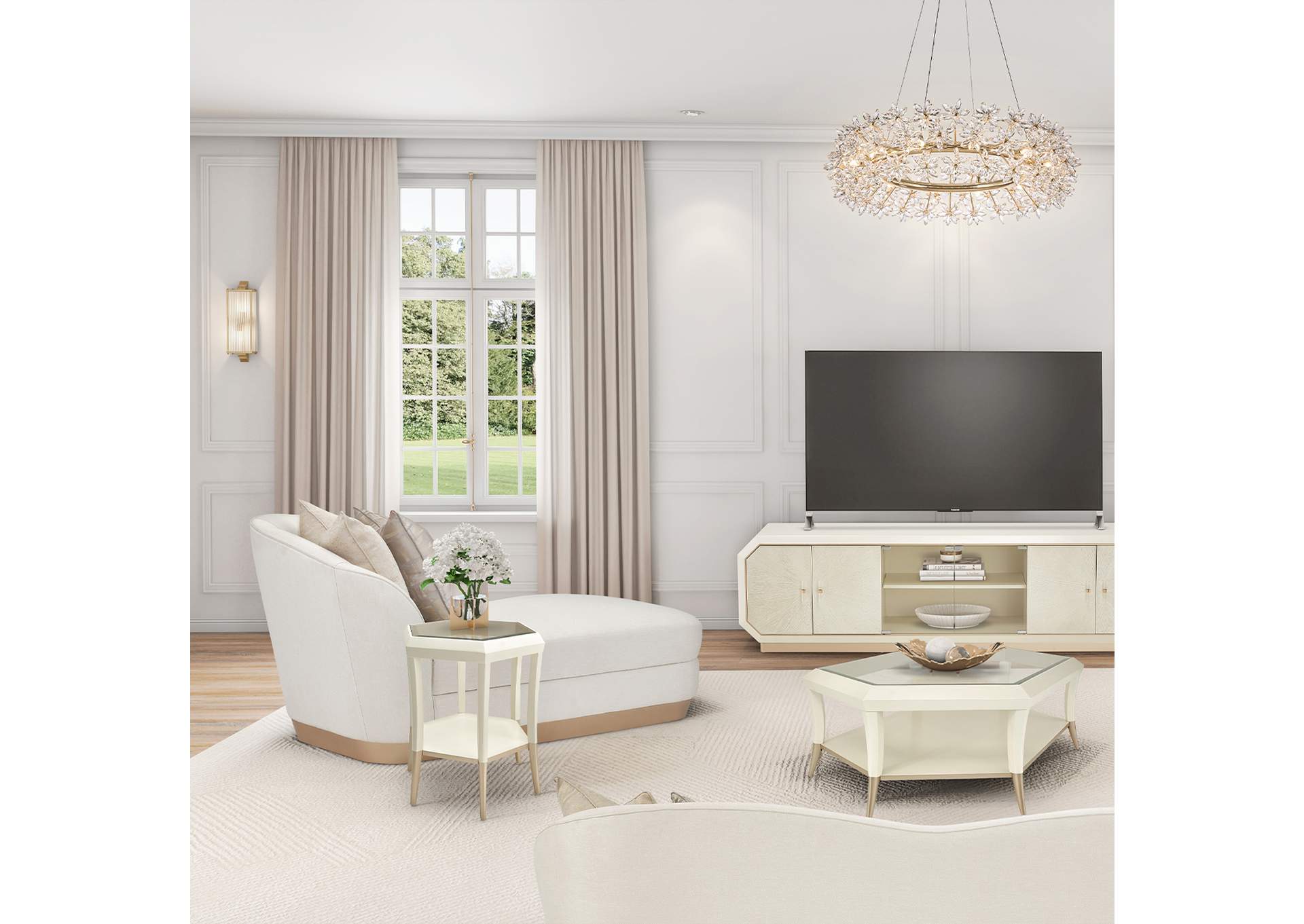 La Rachelle Chaise - Icicle and Champagne image 17