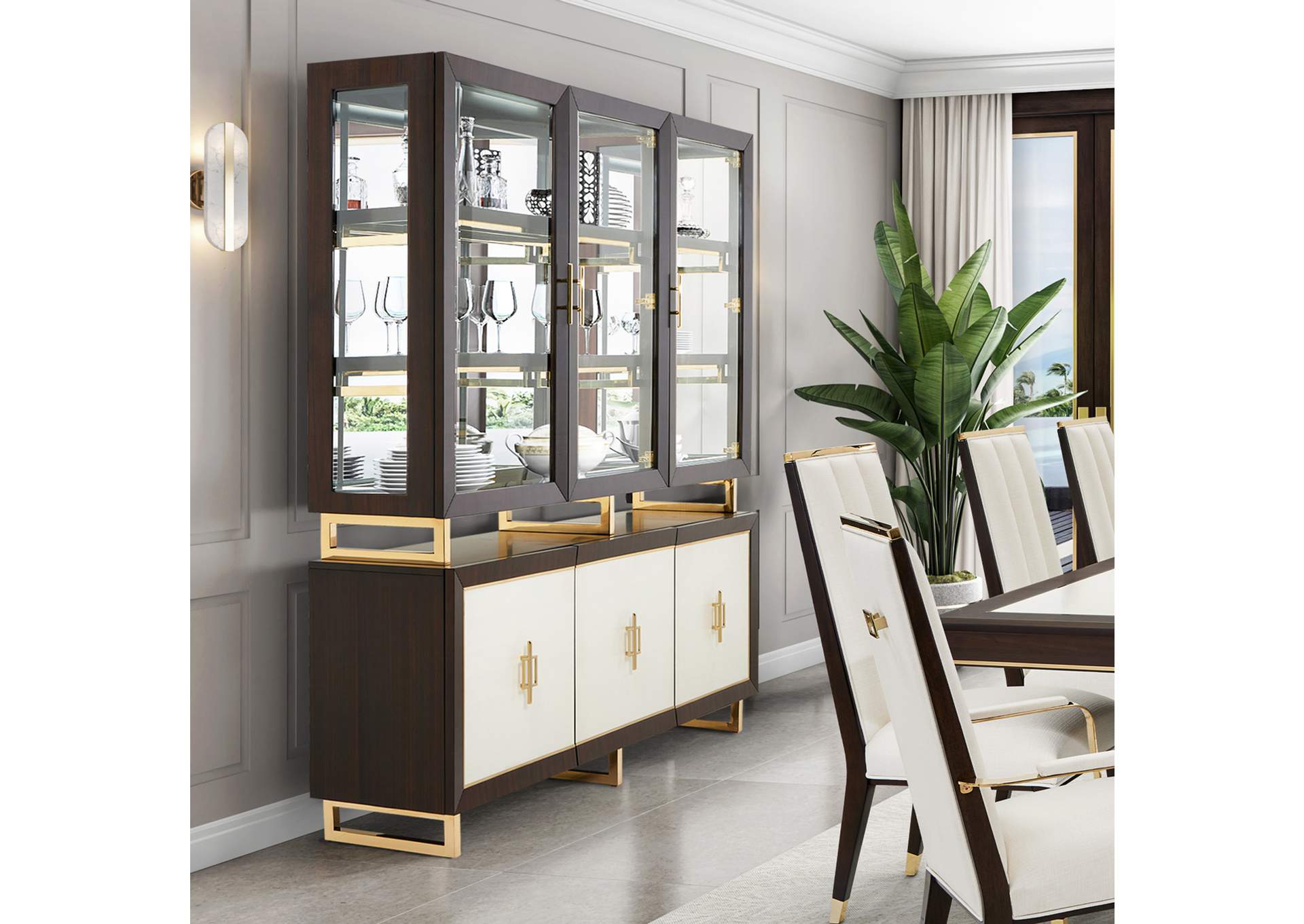 Belmont Place China Cabinet - Espresso image 4
