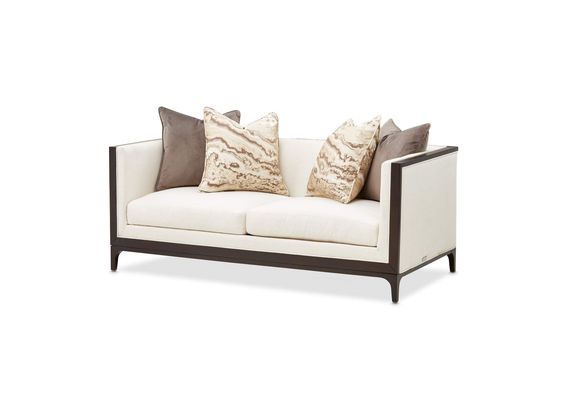 Belmont Place Loveseat - Cream and Espresso image 1
