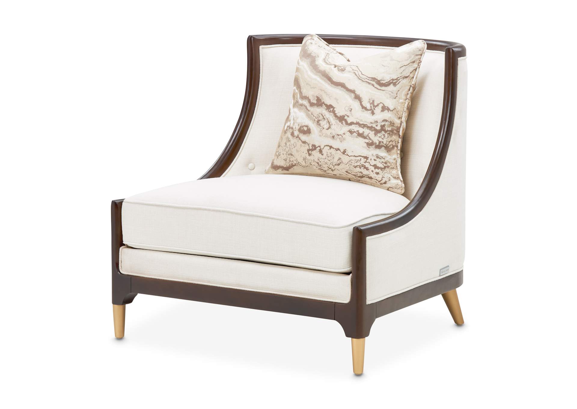 Belmont Place Accent Chair - Cream and Espresso
