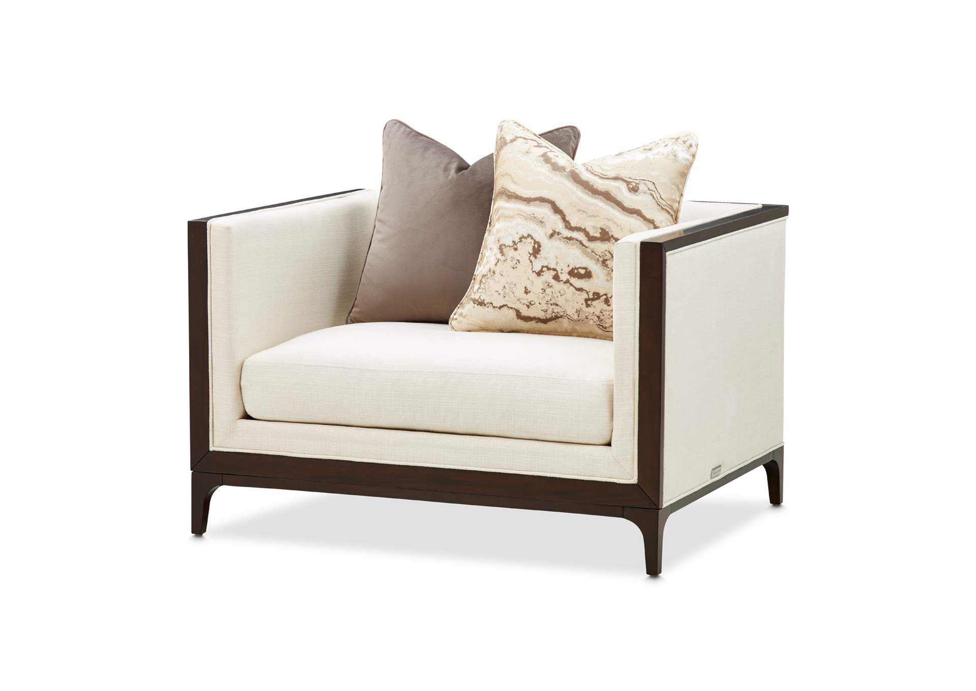 Belmont Place Matching Chair - Cream and Espresso image 1