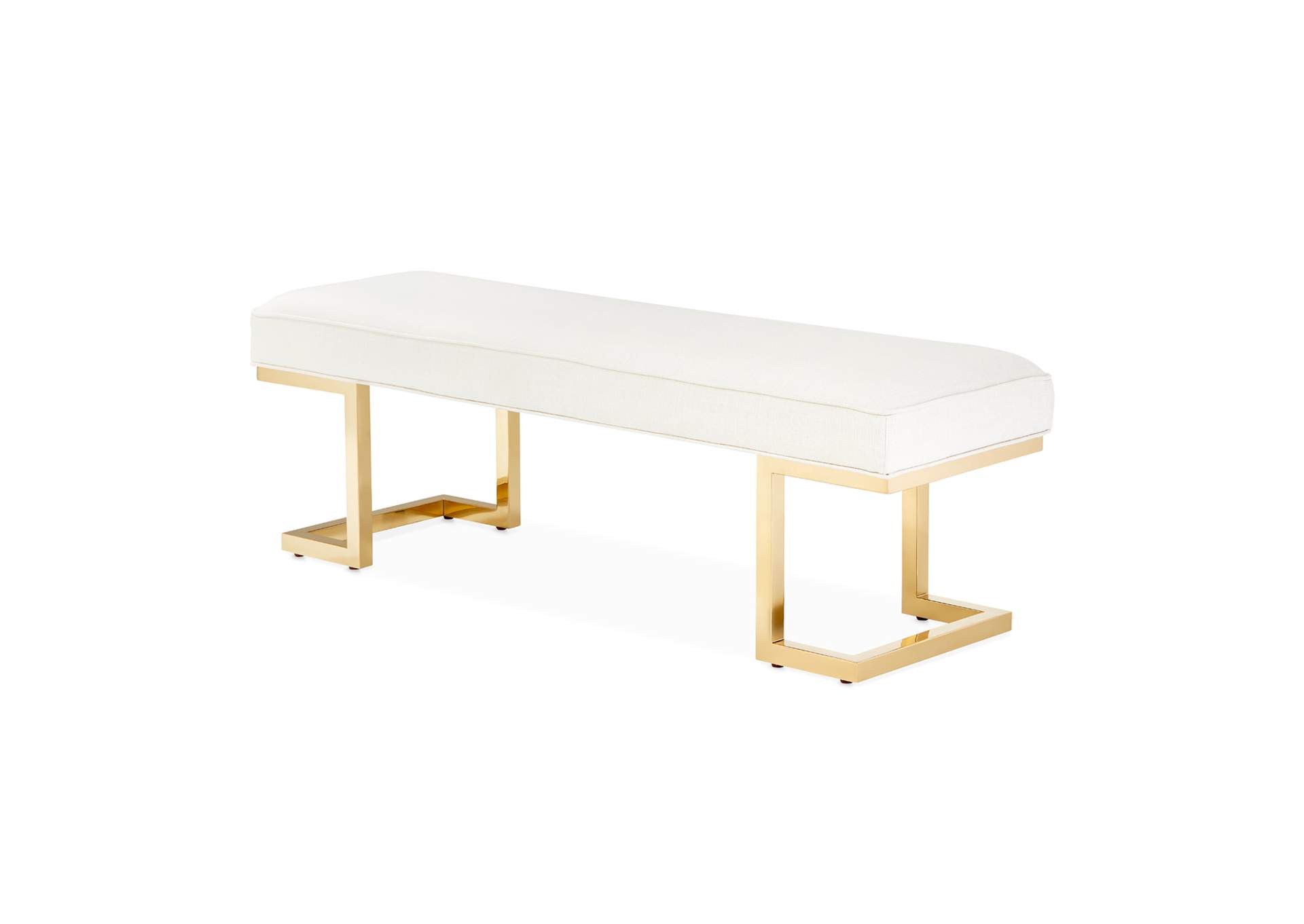 Belmont Place Bed Bench - Bright Gold image 1