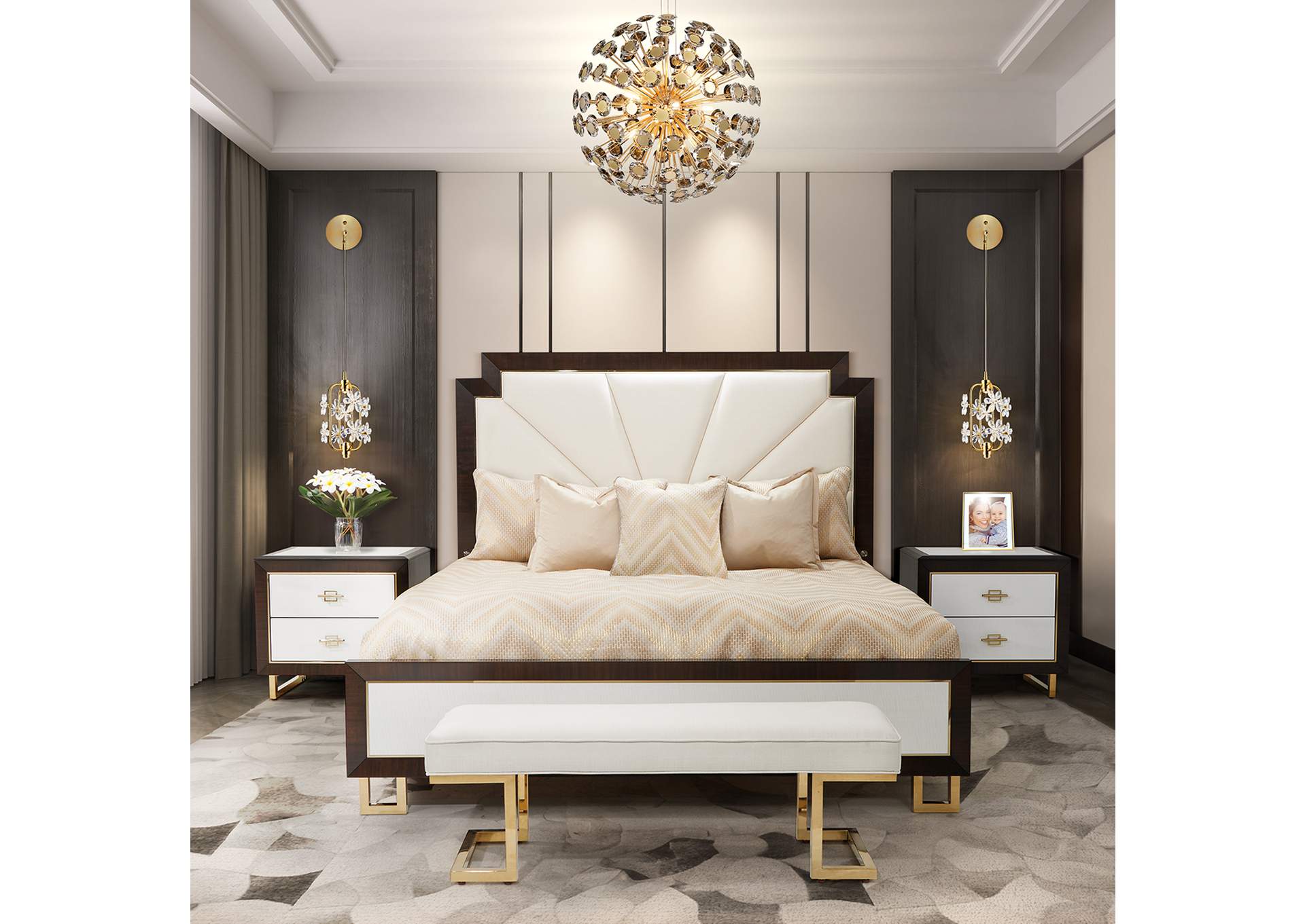Belmont Place Bed Bench - Bright Gold image 11