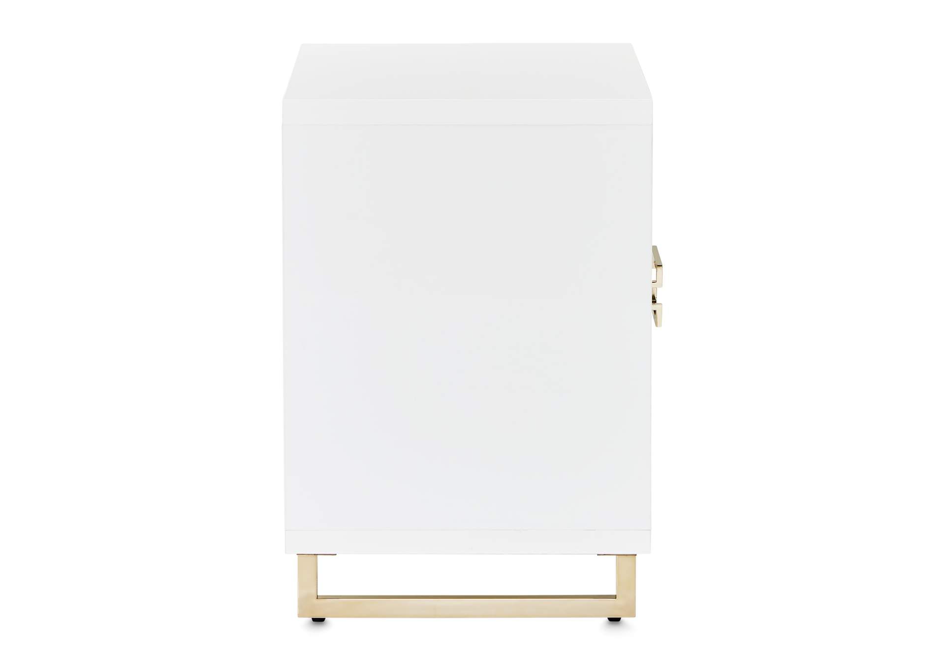 Palm Gate Nightstand - Cloud White image 4