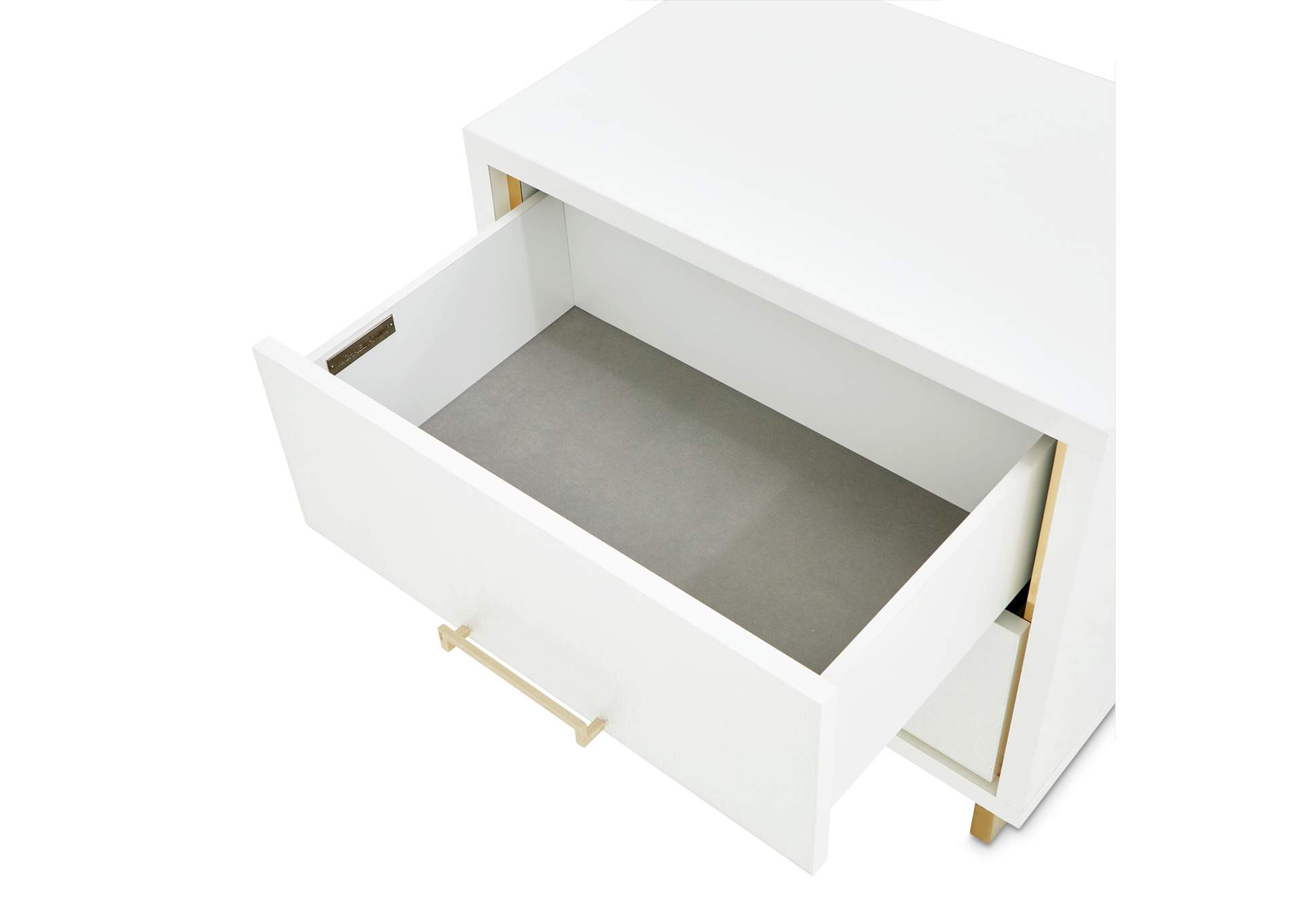 Palm Gate Nightstand - Cloud White image 5