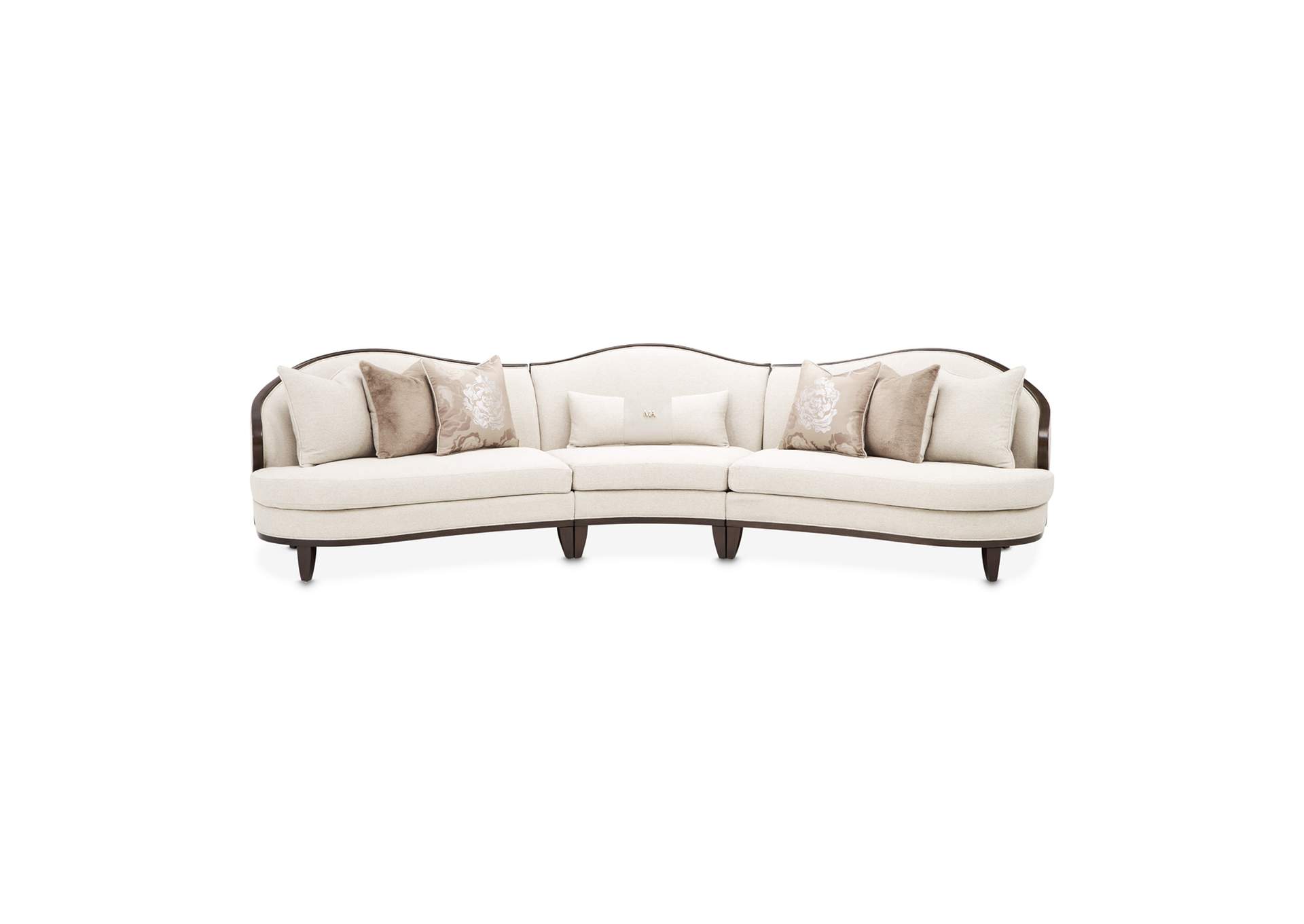 Camellia Field 3-Piece Chenille Sofa - Linen and Warm Pecan image 1