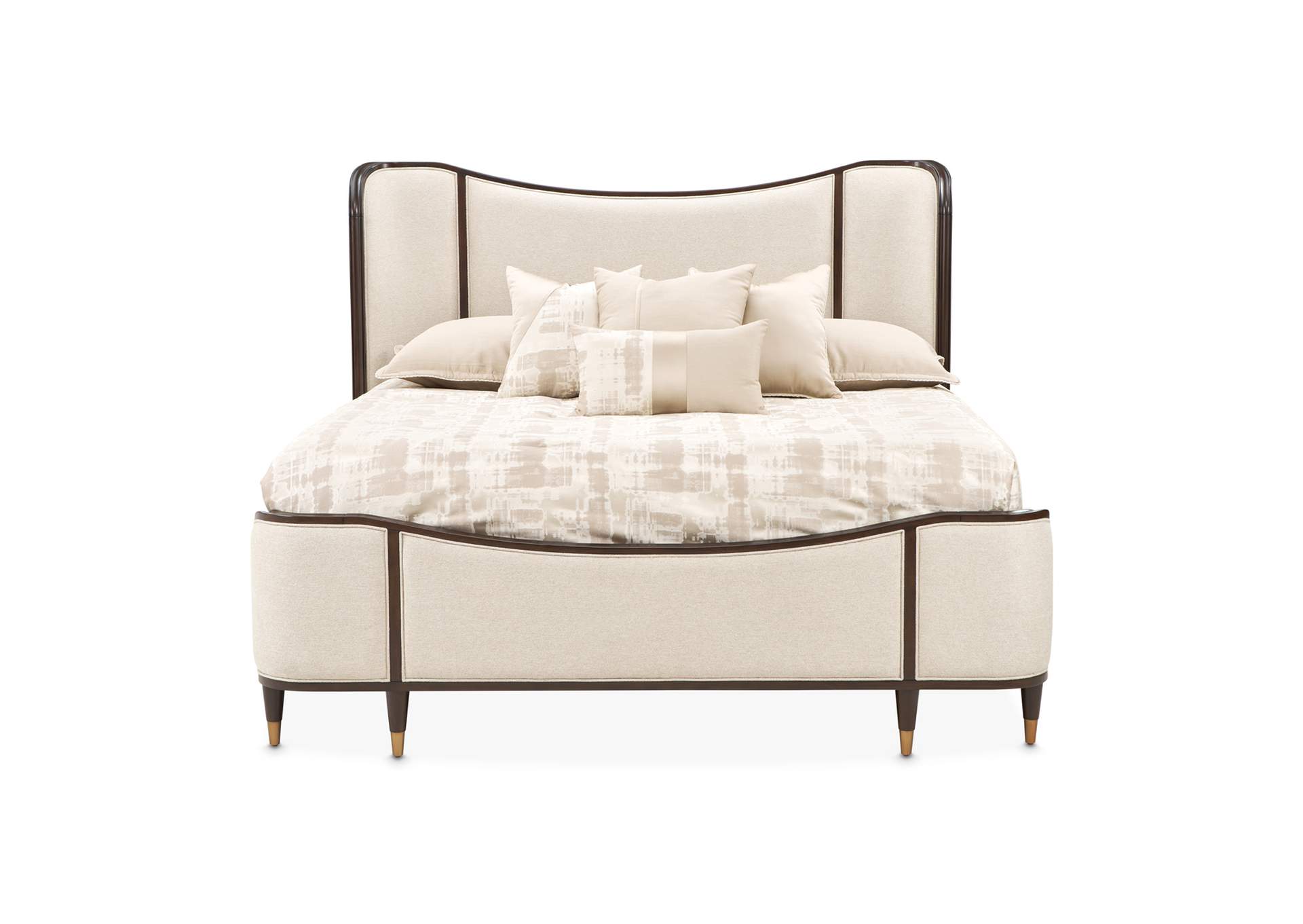 Camellia Field Queen Upholstered Bed - Warm Pecan image 21