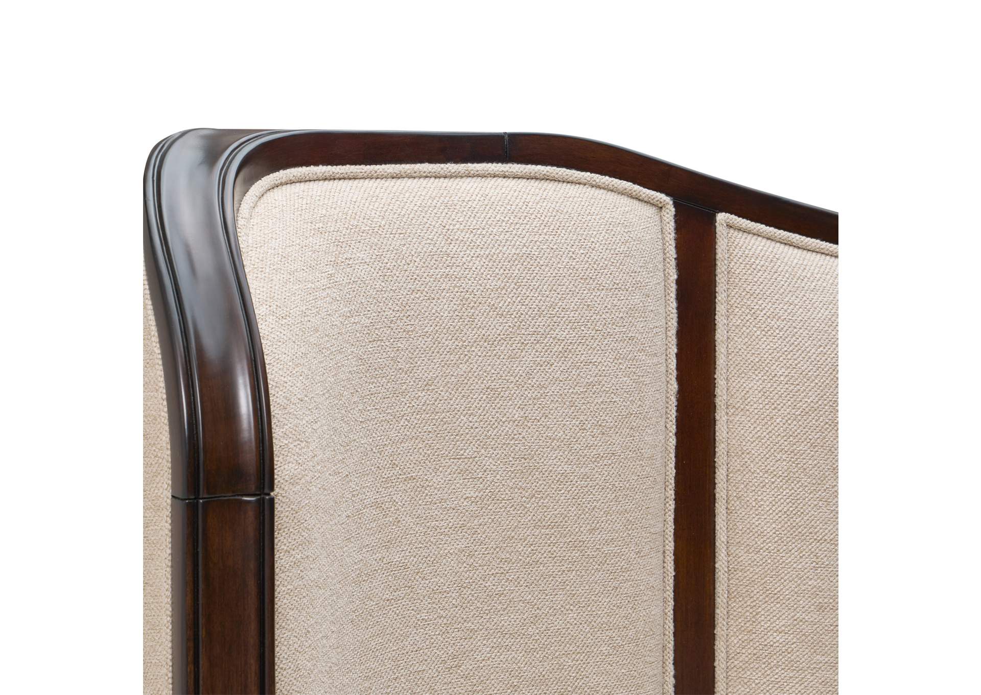 Camellia Field Queen Upholstered Bed - Warm Pecan image 8