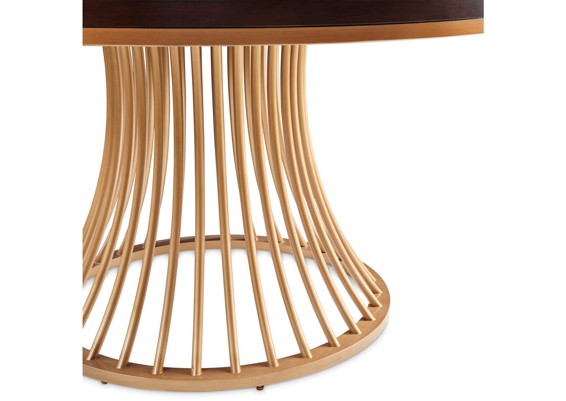 Camellia Field Round Dining Table - Warm Pecan image 5