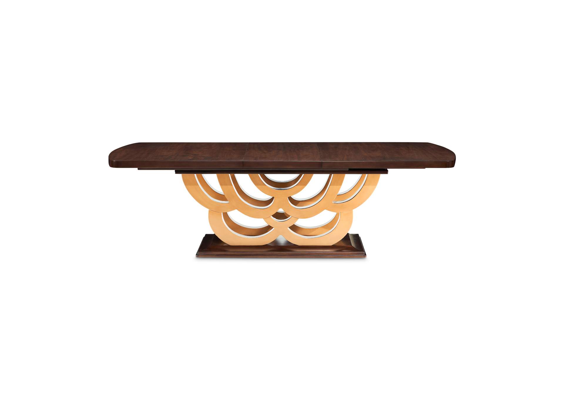Camellia Field Rectangular Pedestal Dining Table - Warm Pecan image 4