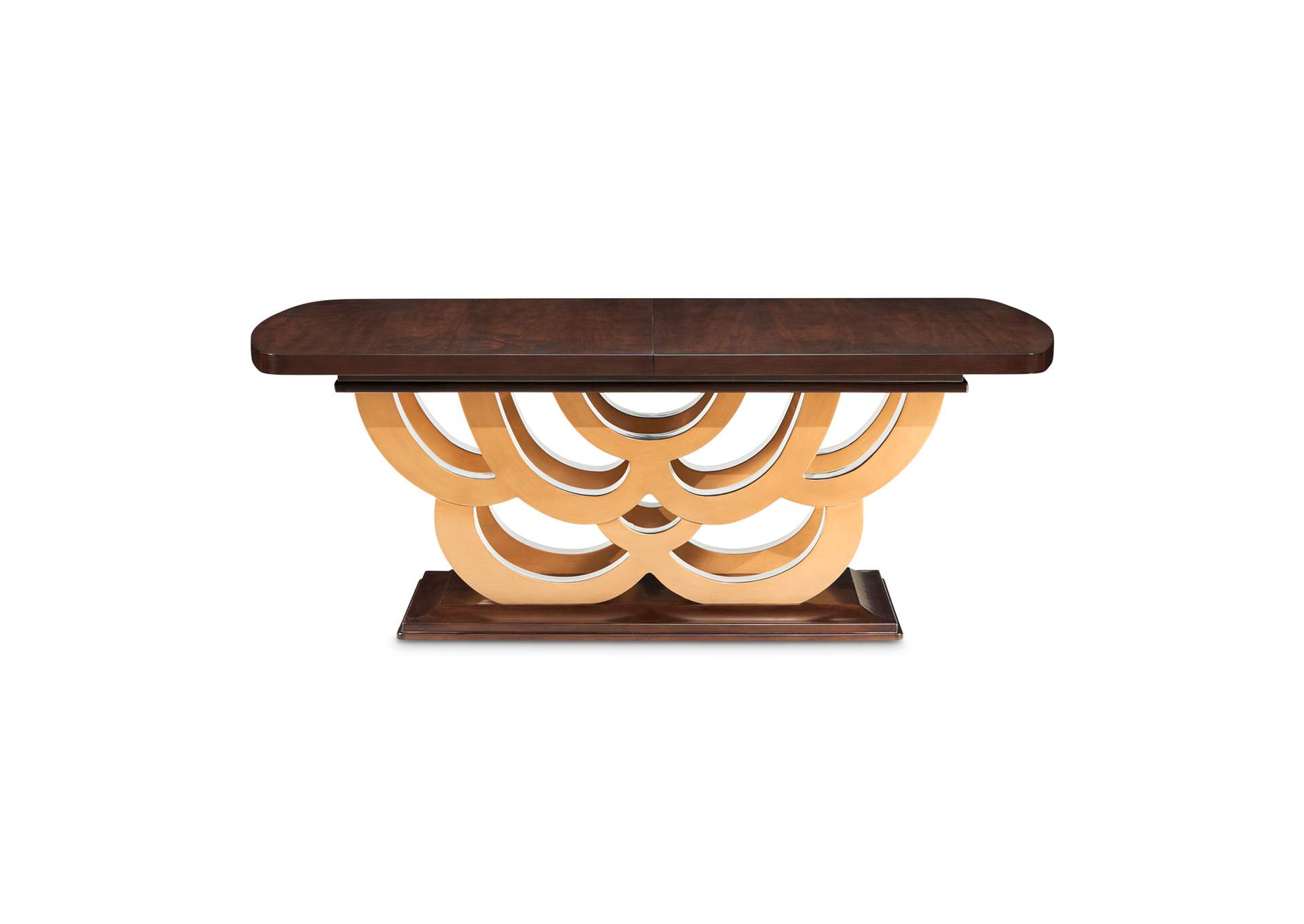Camellia Field Rectangular Pedestal Dining Table - Warm Pecan image 5
