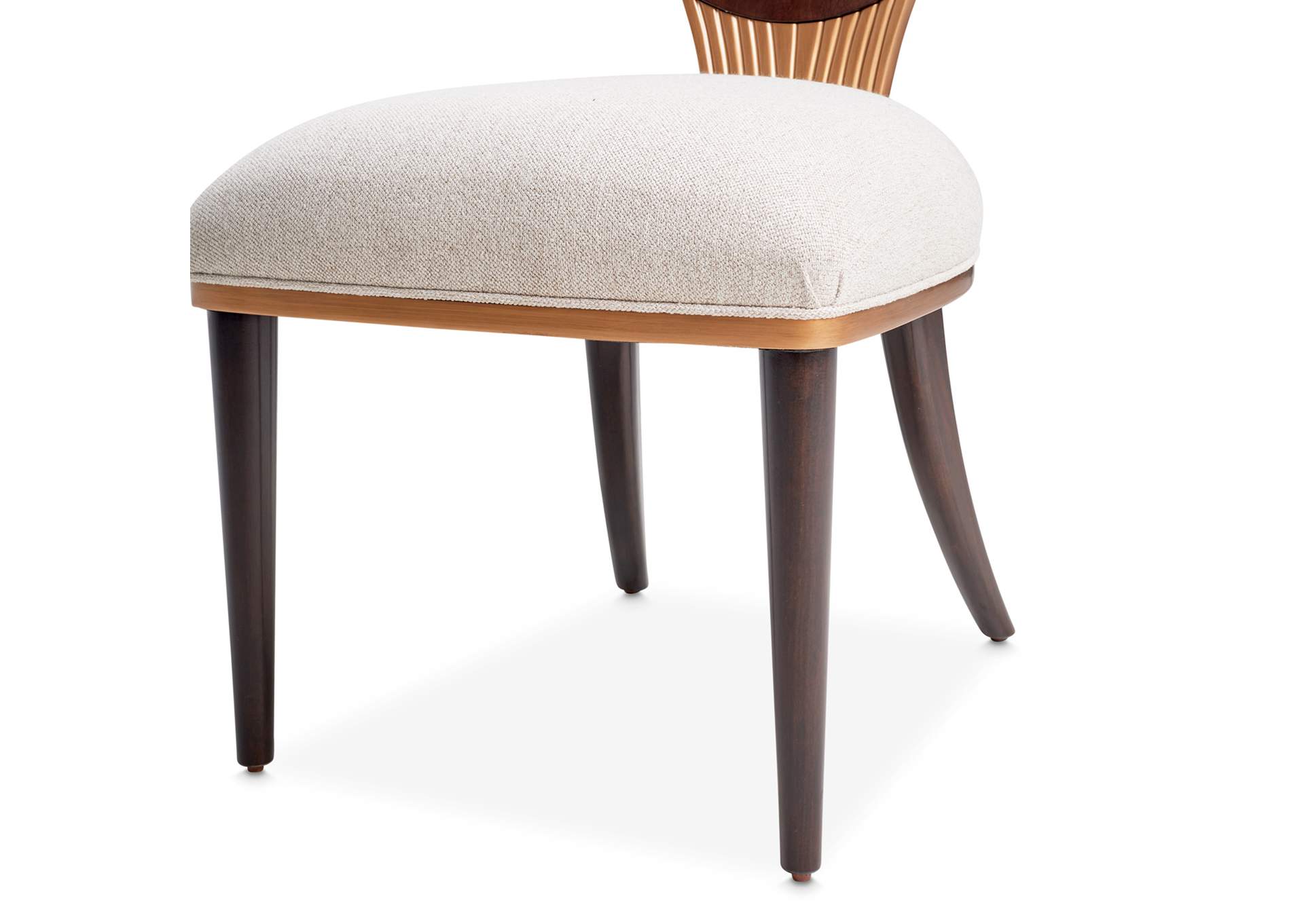 Camellia Field Dining Side Chair - Linen and Warm Pecan image 3