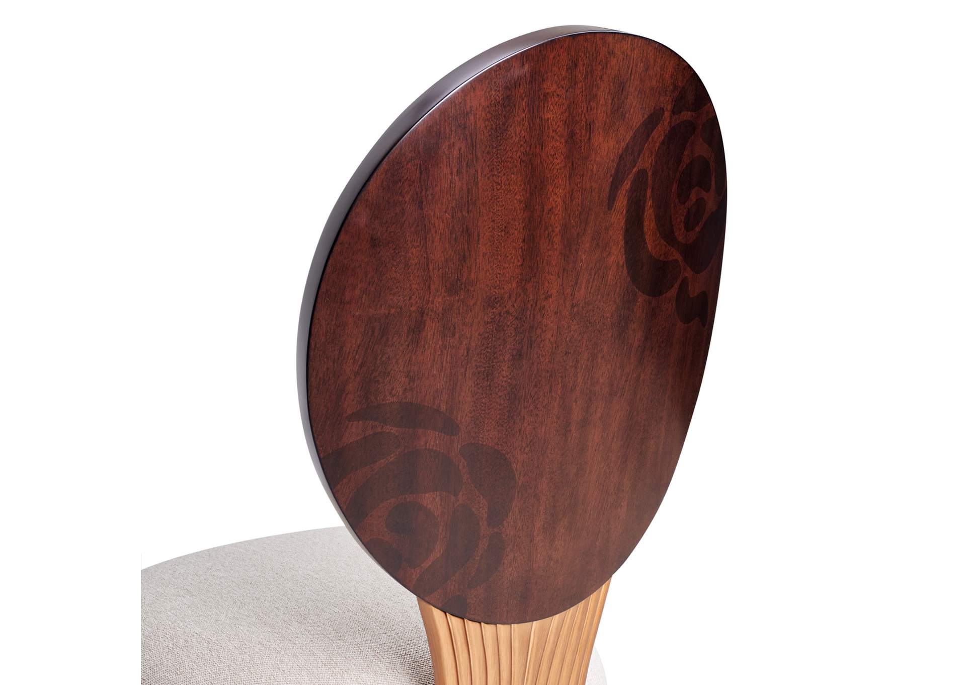 Camellia Field Dining Side Chair - Linen and Warm Pecan image 9