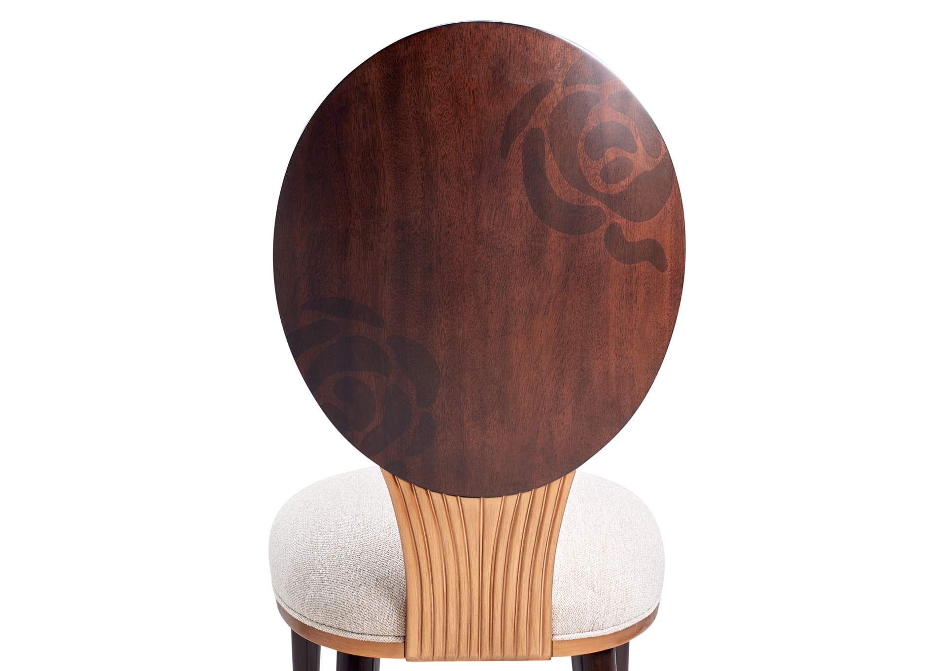 Camellia Field Dining Side Chair - Linen and Warm Pecan image 8