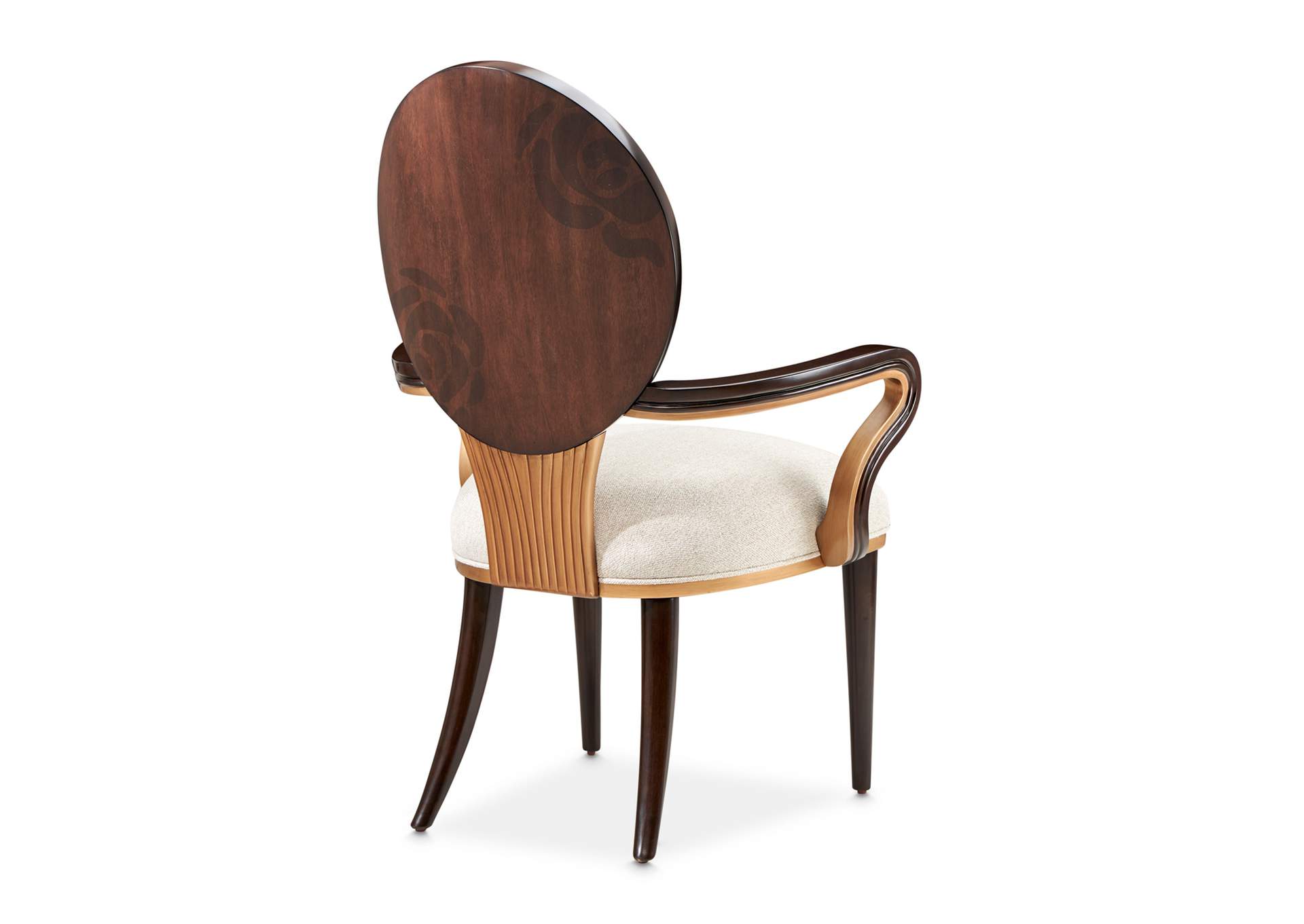 Camellia Field Dining Arm Chair - Linen and Warm Pecan image 16